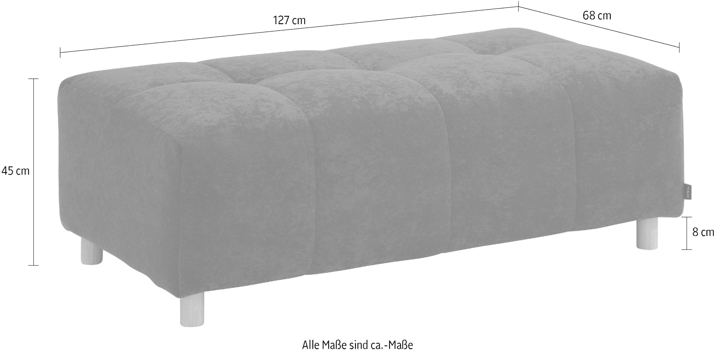 Home affaire Tabouret rembourré »Scania« adapté au canapé d'angle "Scania"
