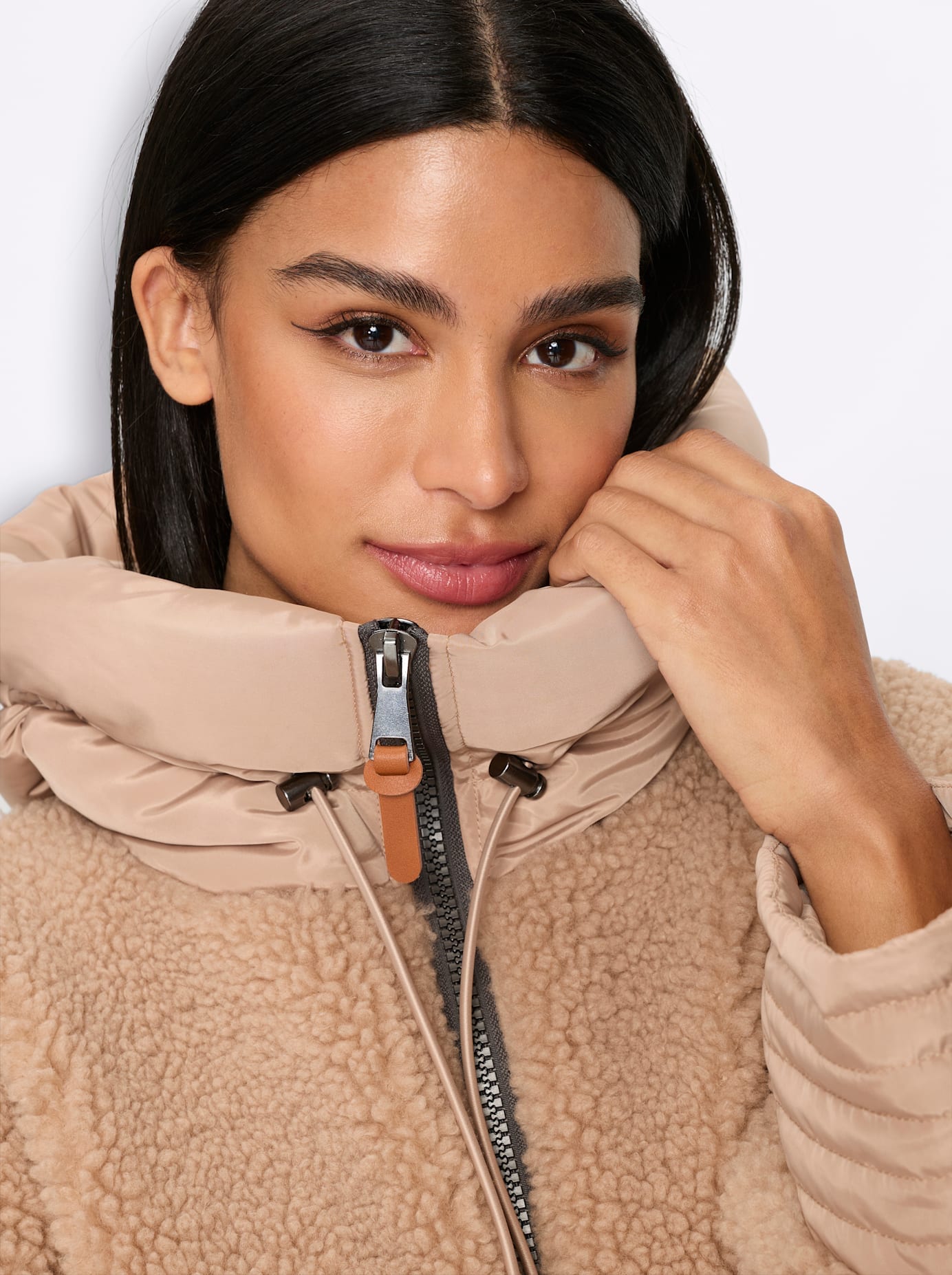 heine Veste longue mit Kapuze