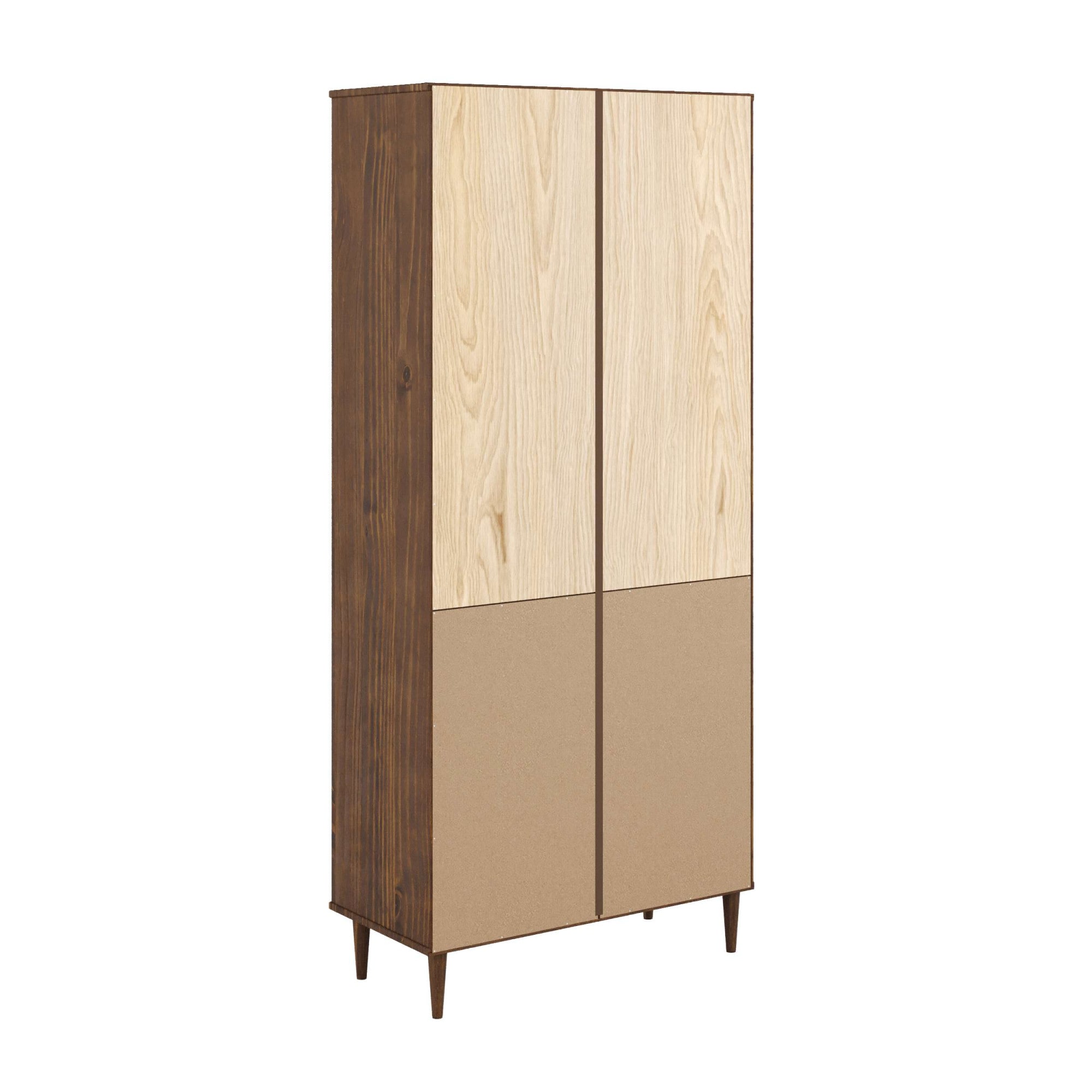 GOODproduct Bücherregal »Malmedy Front mit gefrästen Rillen« Bücherschrank aus massivem Kiefernholz, Push-to-open, FSC, B: 80 cm