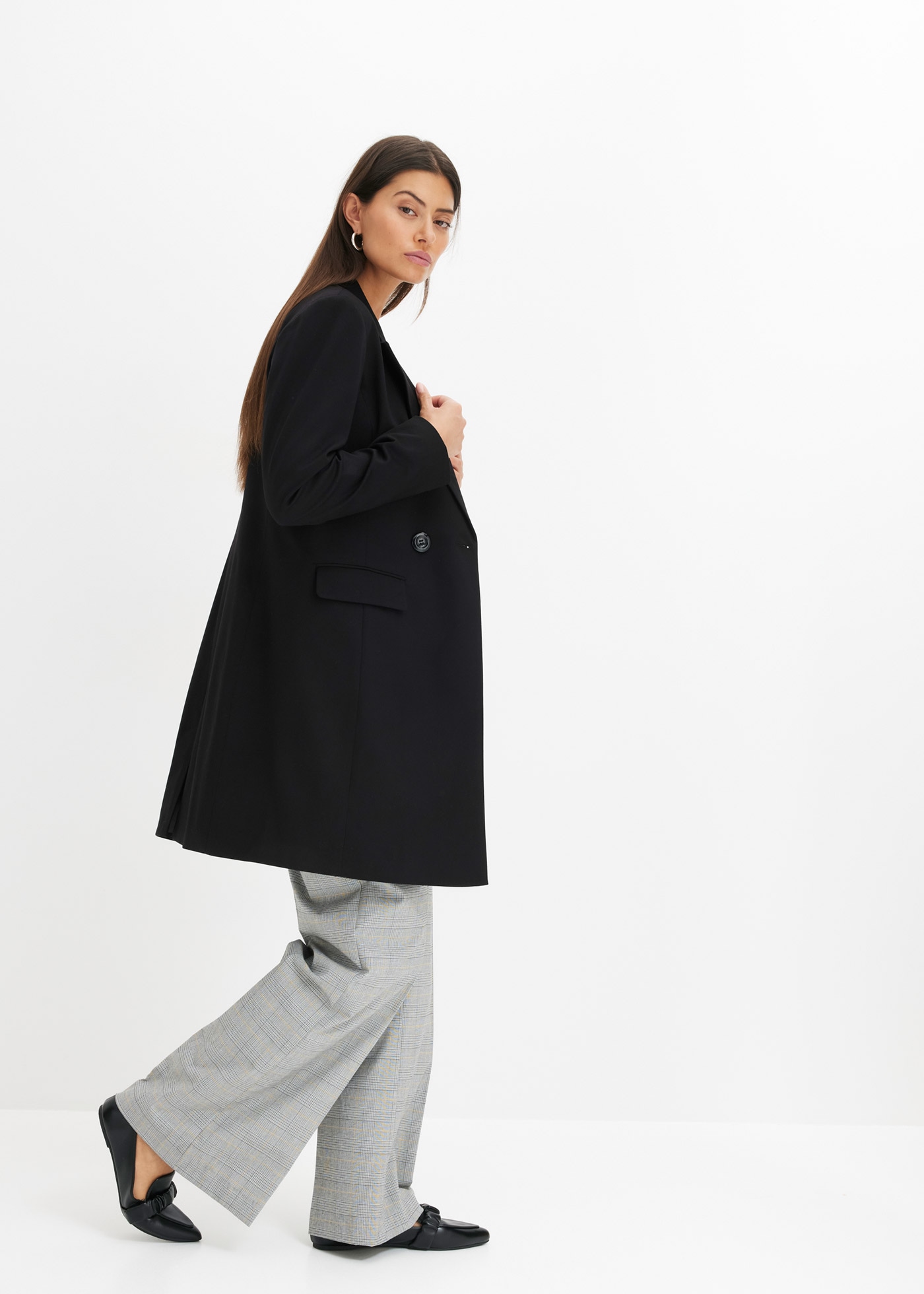 bonprix Manteau d'hiver aus Polyester mit Viskose und Elasthan, mit Polyesterfutter