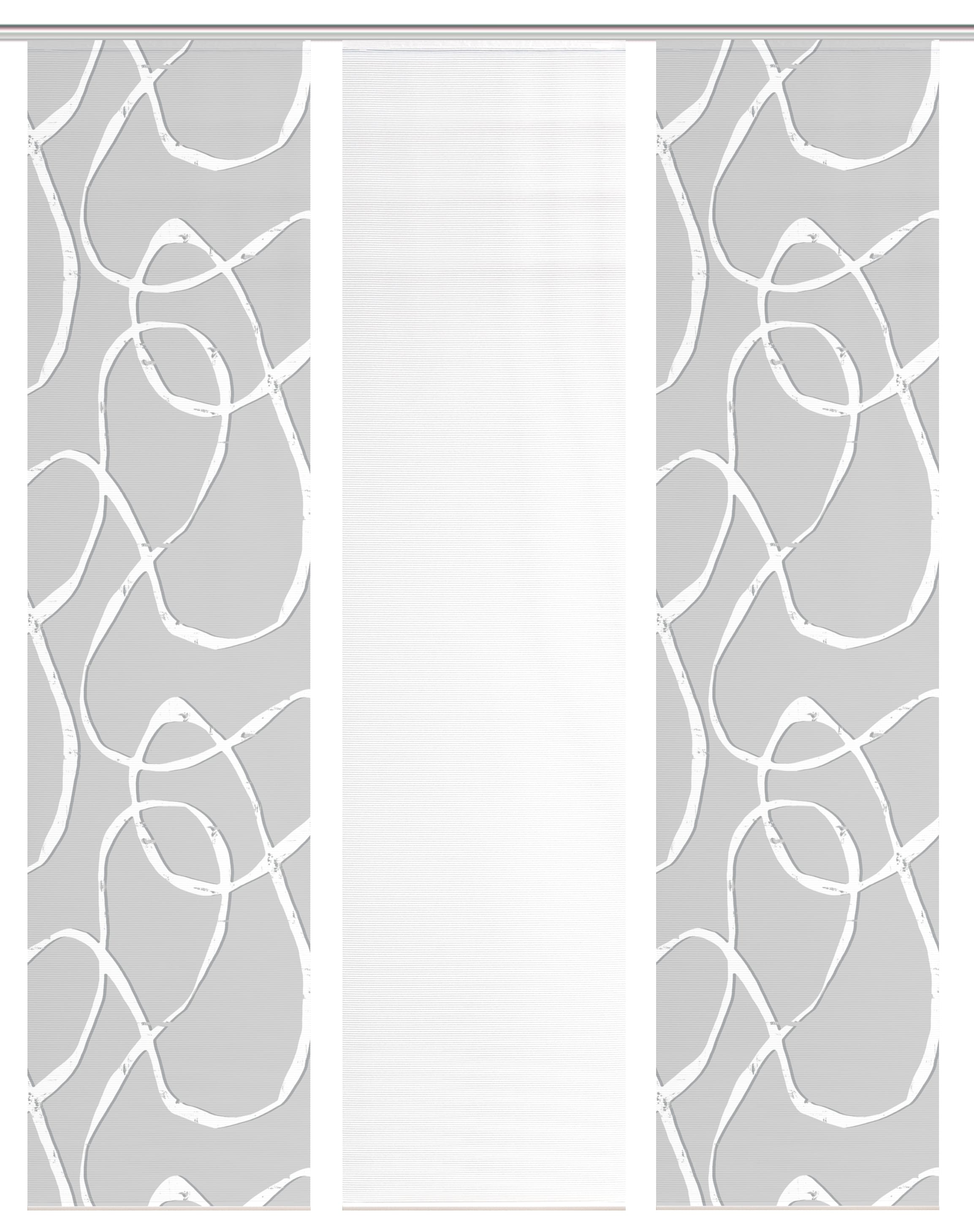 Vision S Rideau coulissant »OPHELIA« Support de panneau 3 cuis tlg. rideau coulissant, aspect bambou, impression numérique, ENSEMBLE