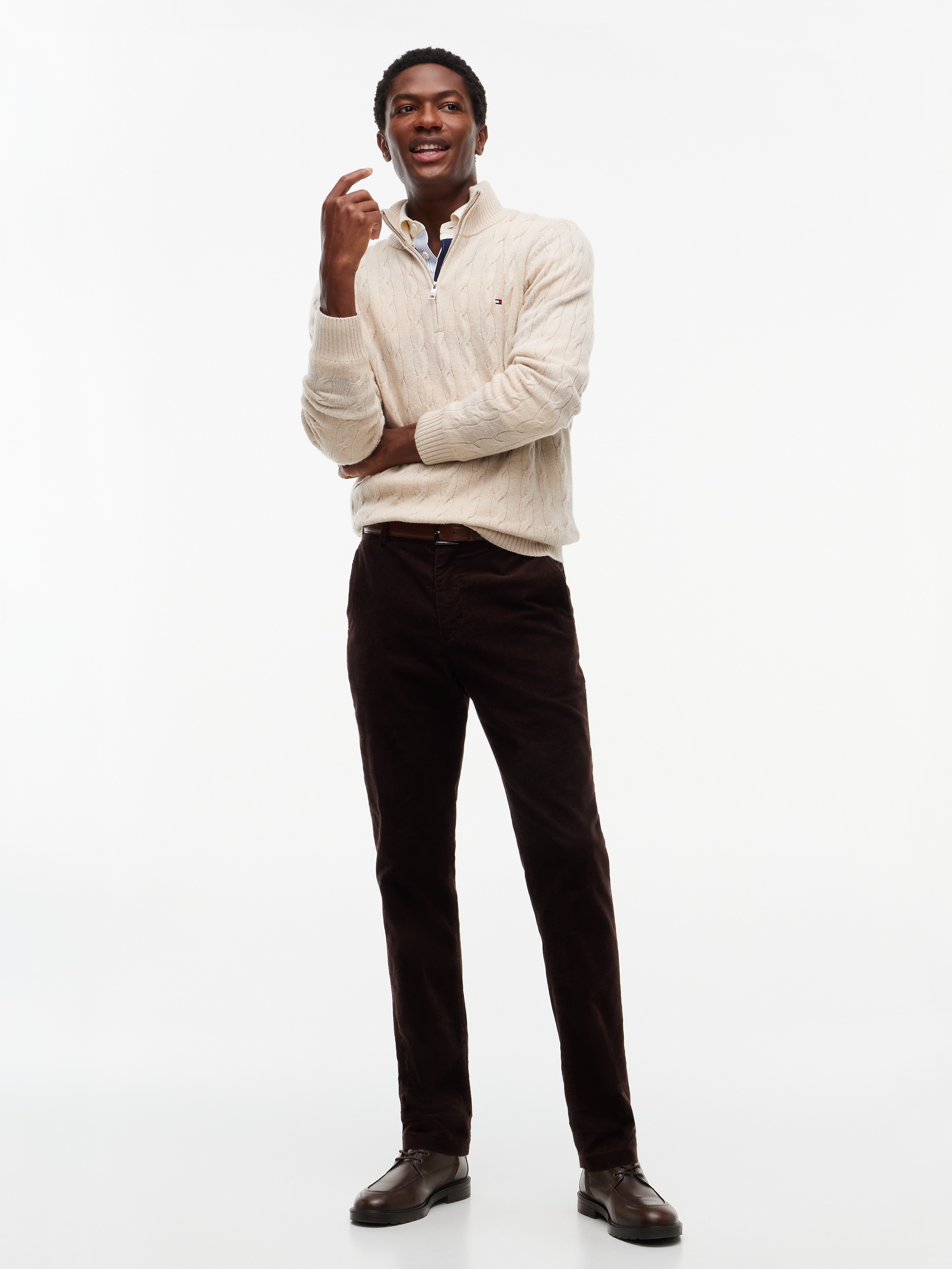 Tommy Hilfiger Chinohose »DENTON FINE CORDUROY«  Slim Straight Leg Fit