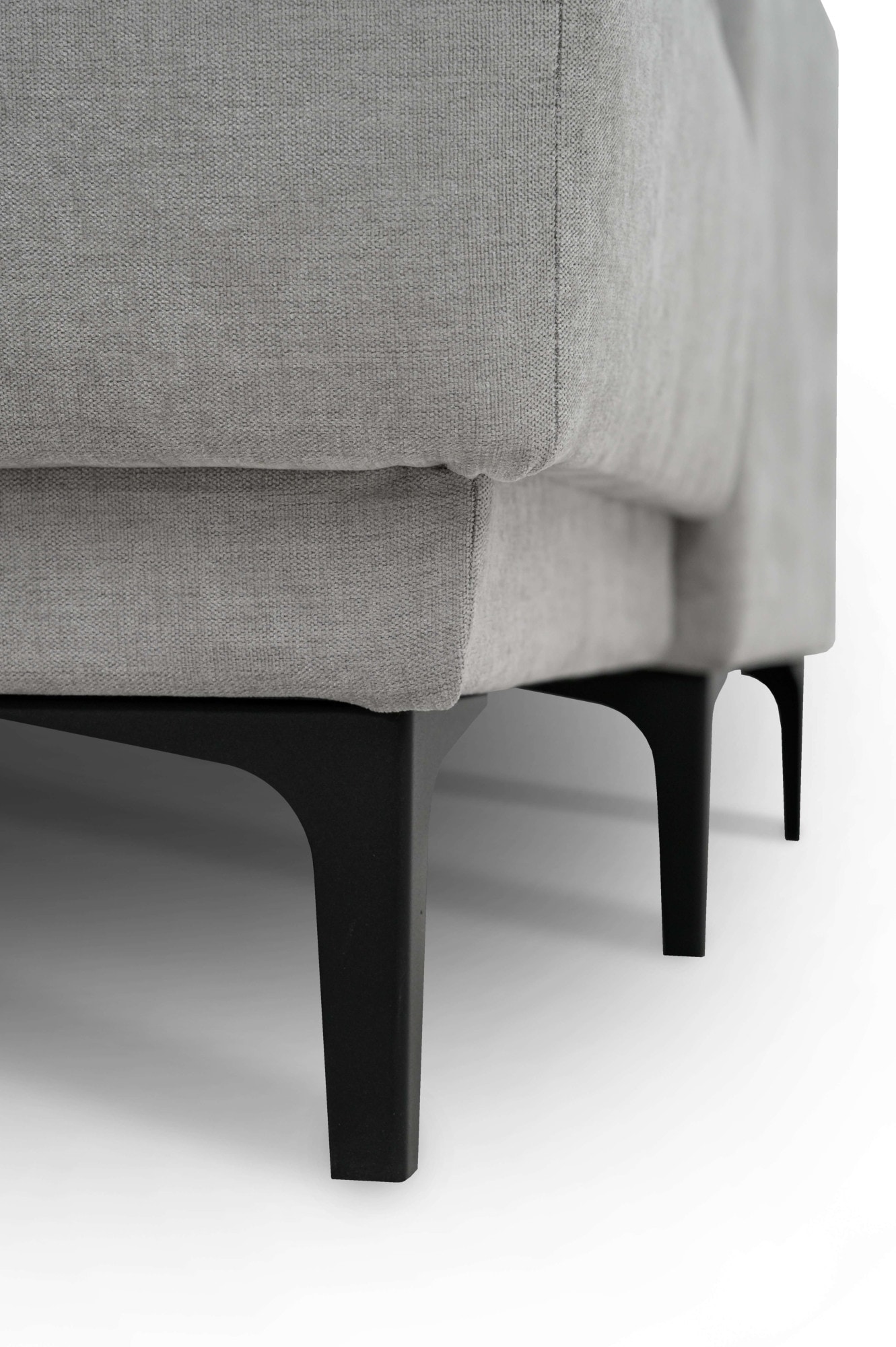 PLACES OF STYLE Paysage de salon »XXL Sofa Oland, Struktur, Flachgewebe, Luxus-Microfaser, Boucle« U-Form, 345 cm, Wellenunterfederung, Skandi-Design, Metallfüsse