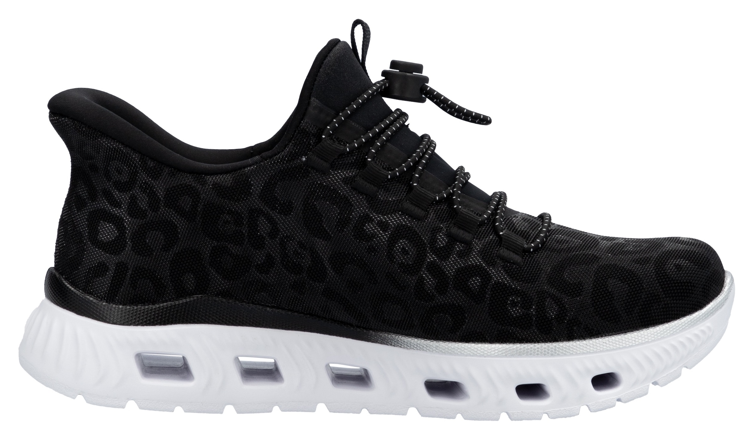 RIEKER Sport Baskets slip-on  , Freizeitsneaker, Schlupfschuh in Leo-Optik, mit MemoSoft-Innensohle