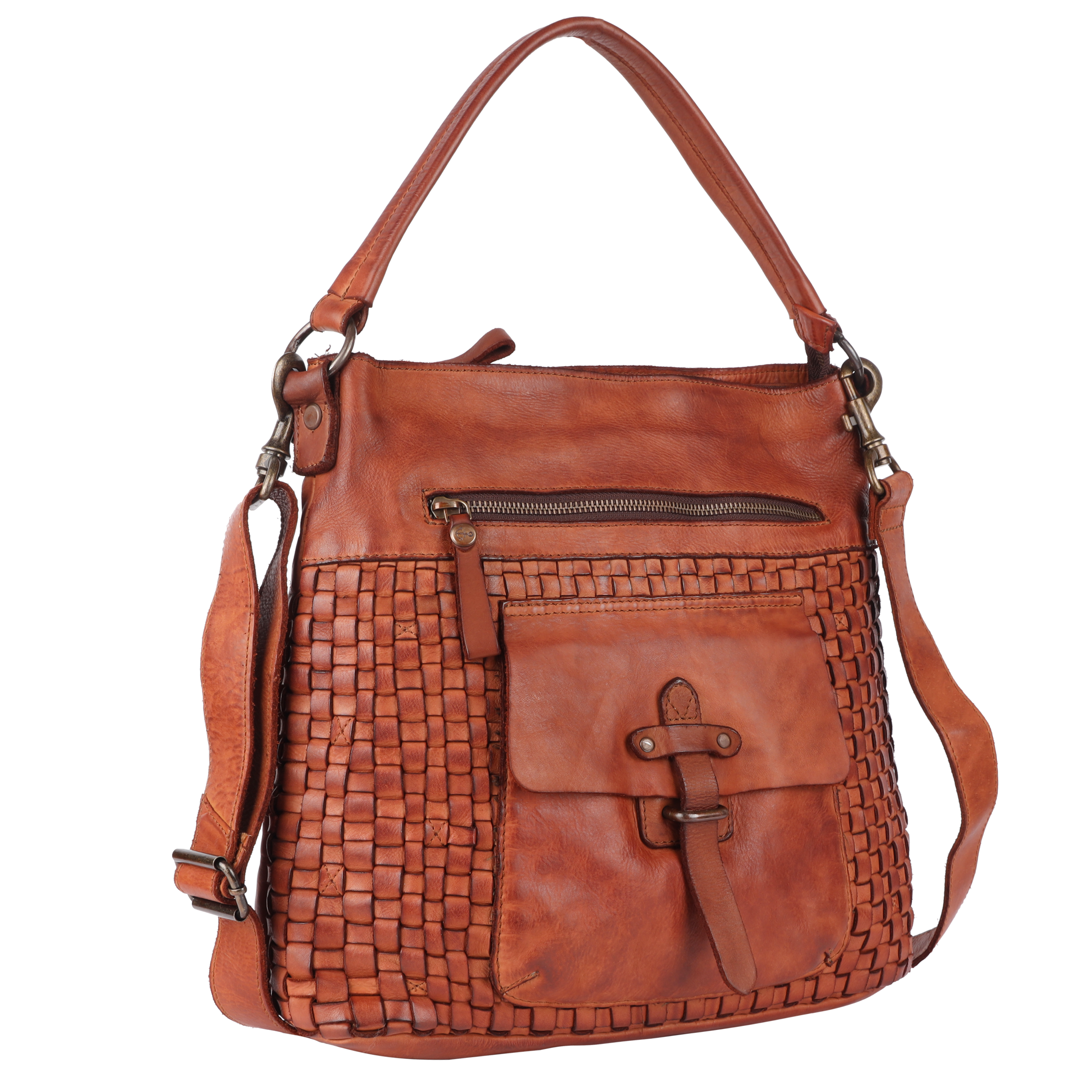 HARBOUR 2nd Sac à main »Iris« Damen Umhängetasche, Schultertasche, Tragetasche in Flechtoptik