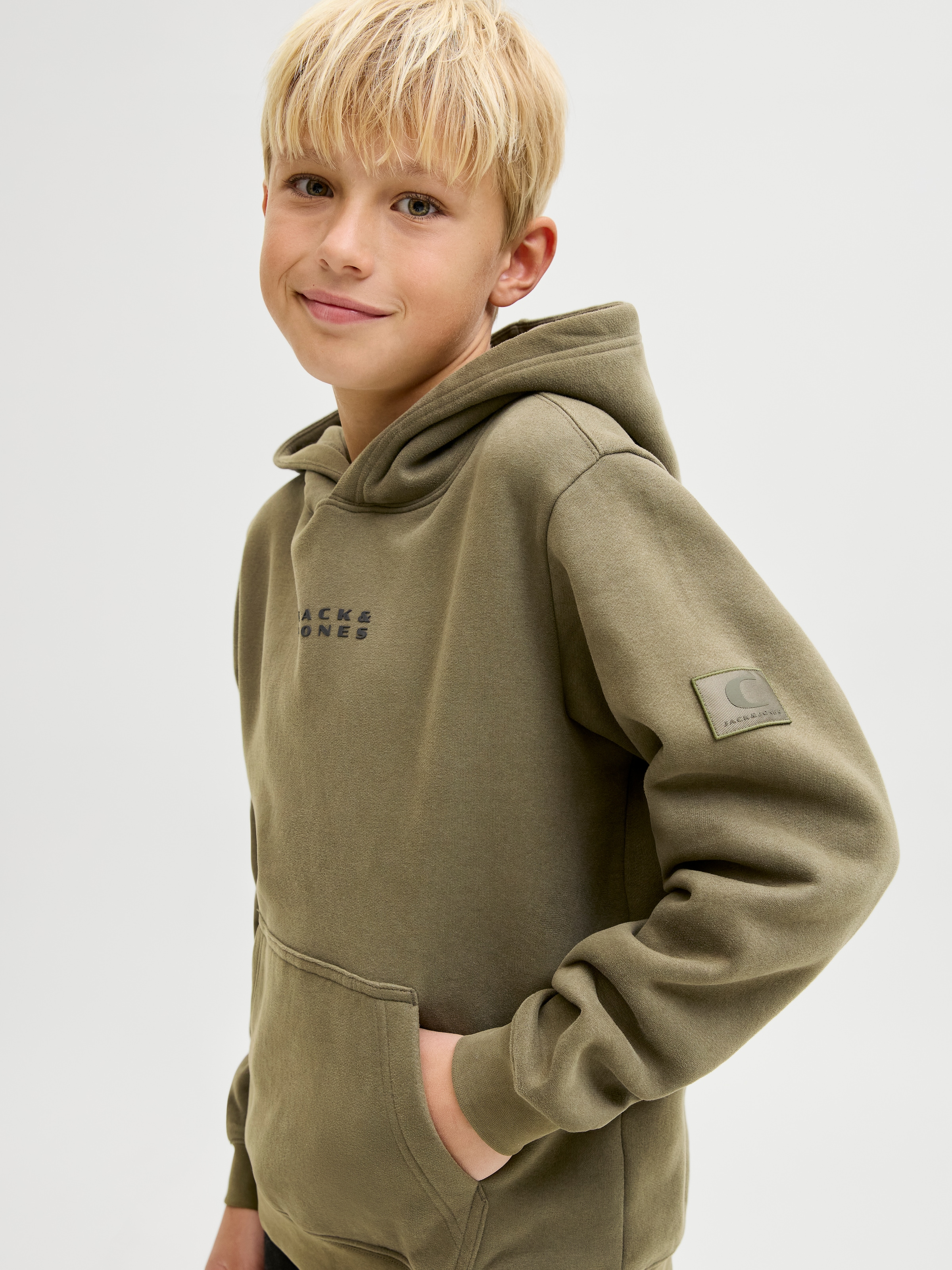 Jack & Jones Junior Sweat à capuche »JCOPOINT SWEAT BADGE HOOD JNR«