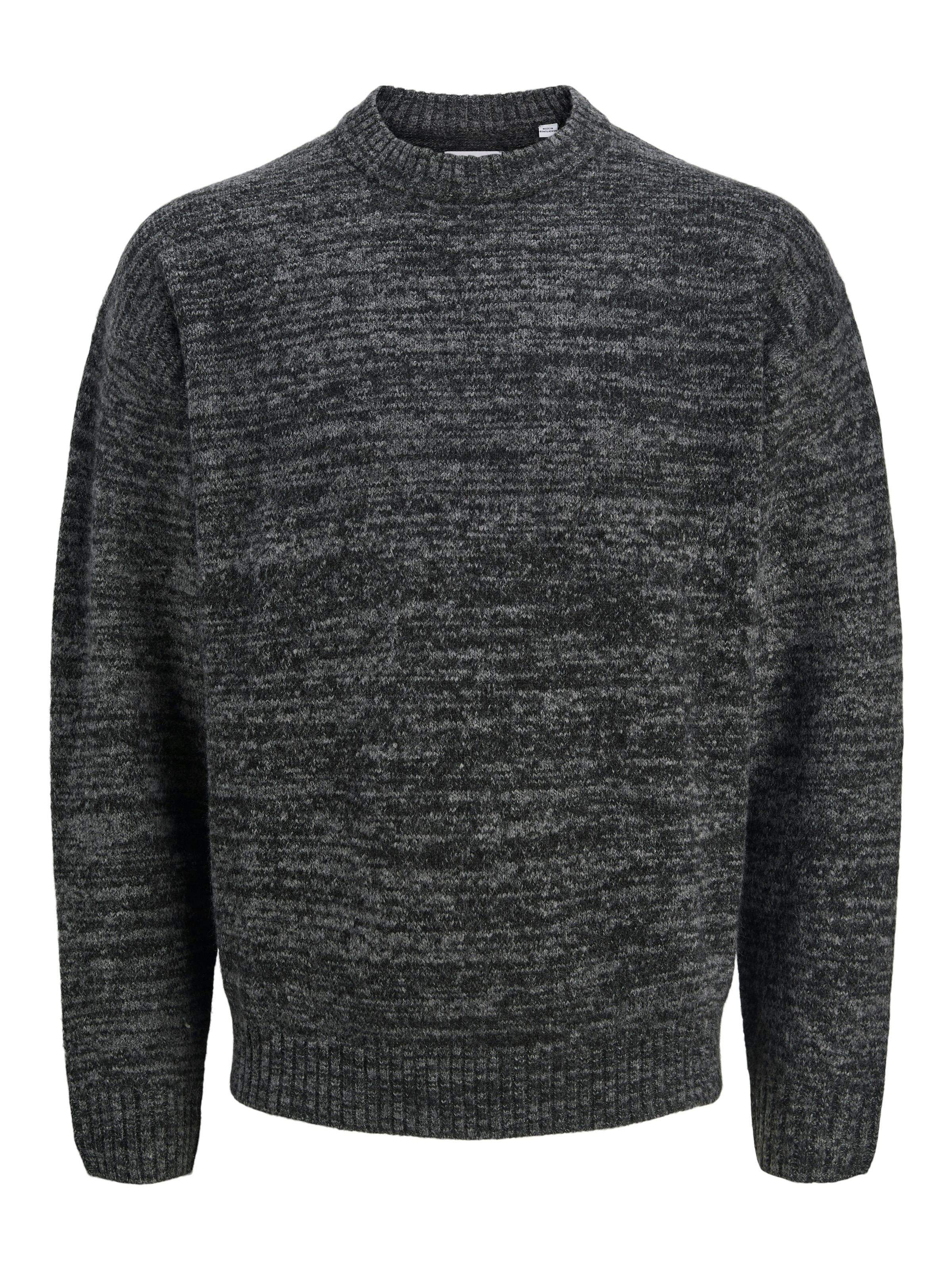 Jack & Jones Pull à col rond »JJESOHO OLLIE KNIT CREW NECK SN« mélange de matières, coupe décontractée