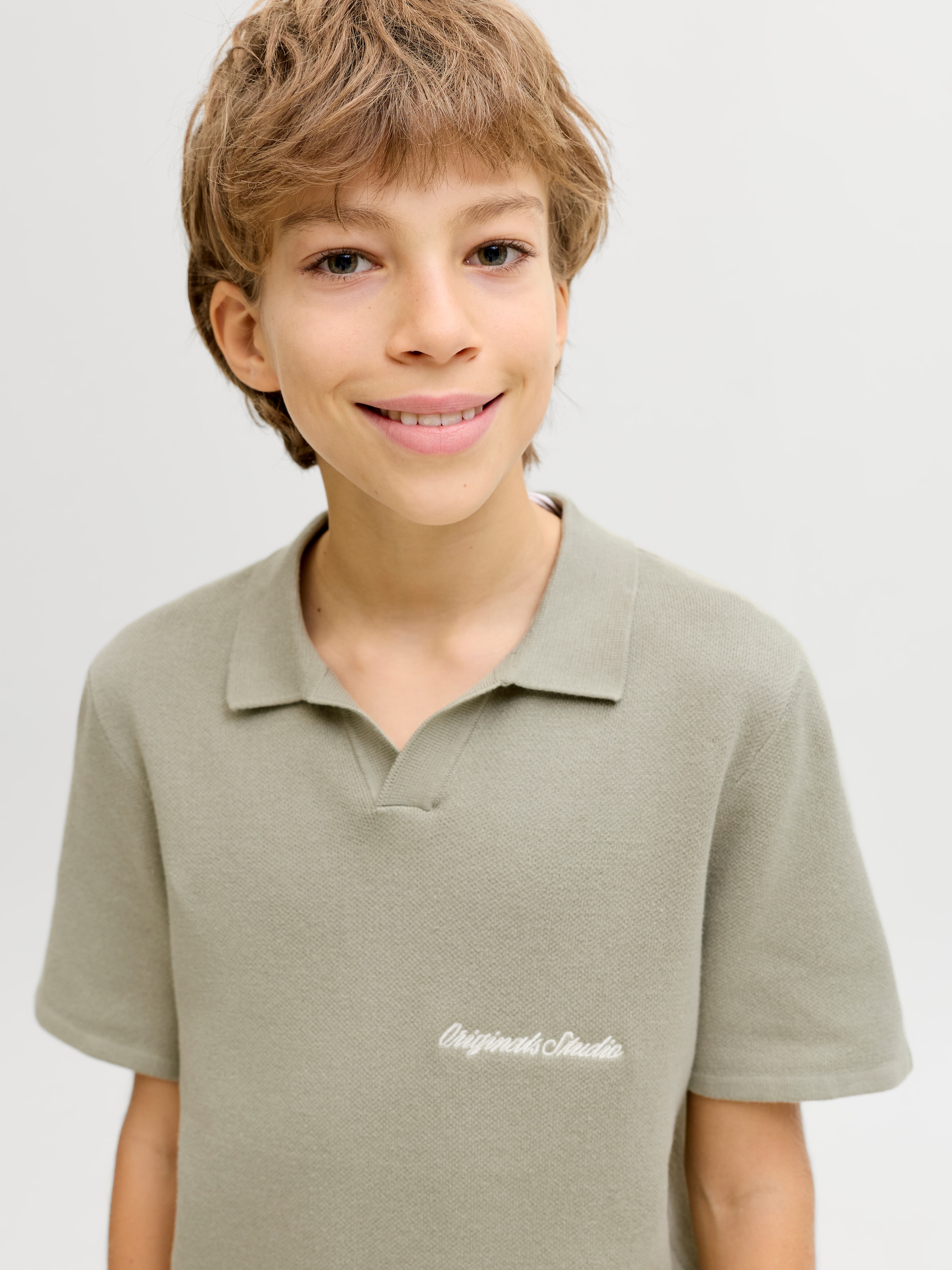 Jack & Jones Junior Pull à col polo »JORNORREBRO LIGHT KNIT SS POLO JNR«