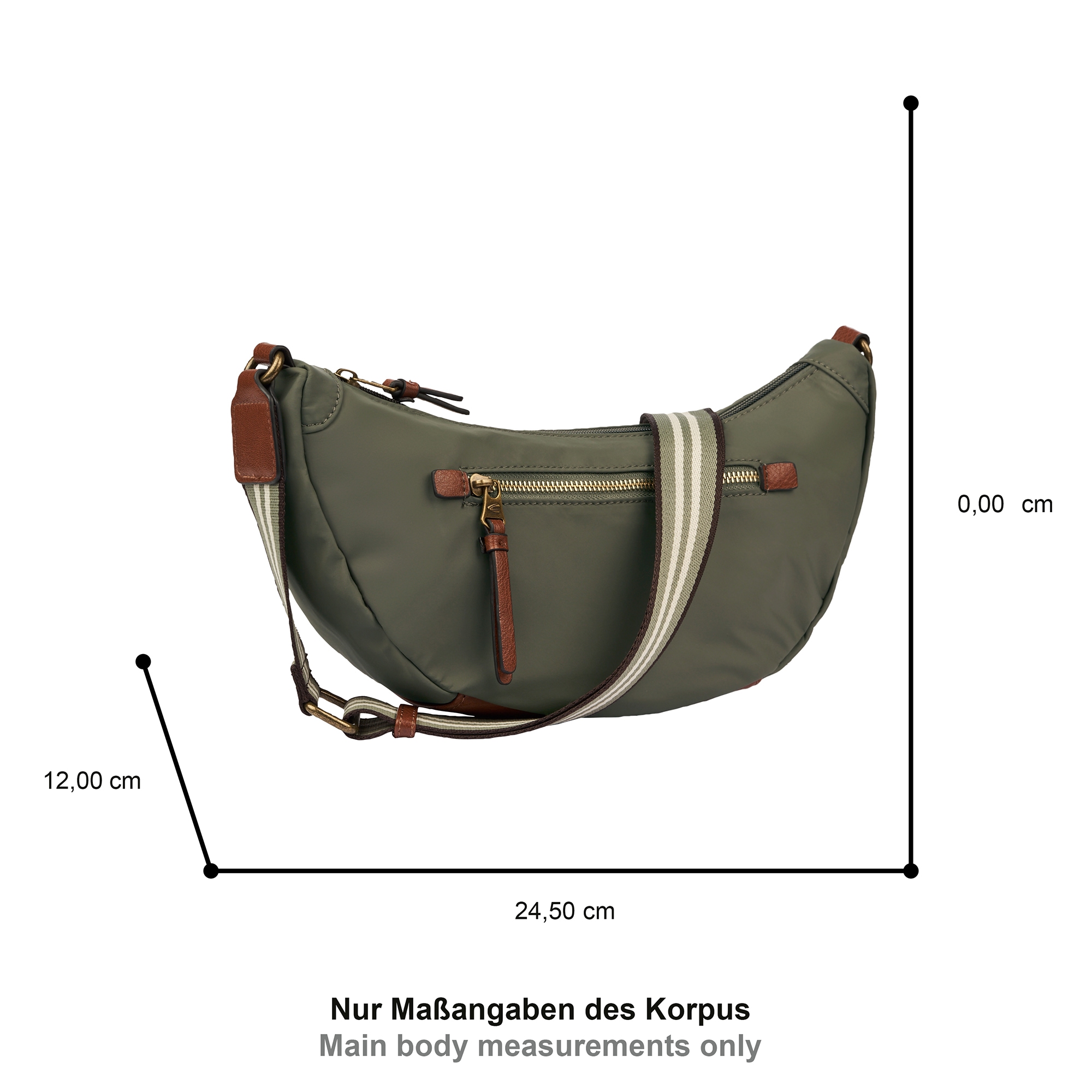 camel active Sac à main »Bari« aus hochwertigem matten Nylon mit gestreiftem Gewebeband