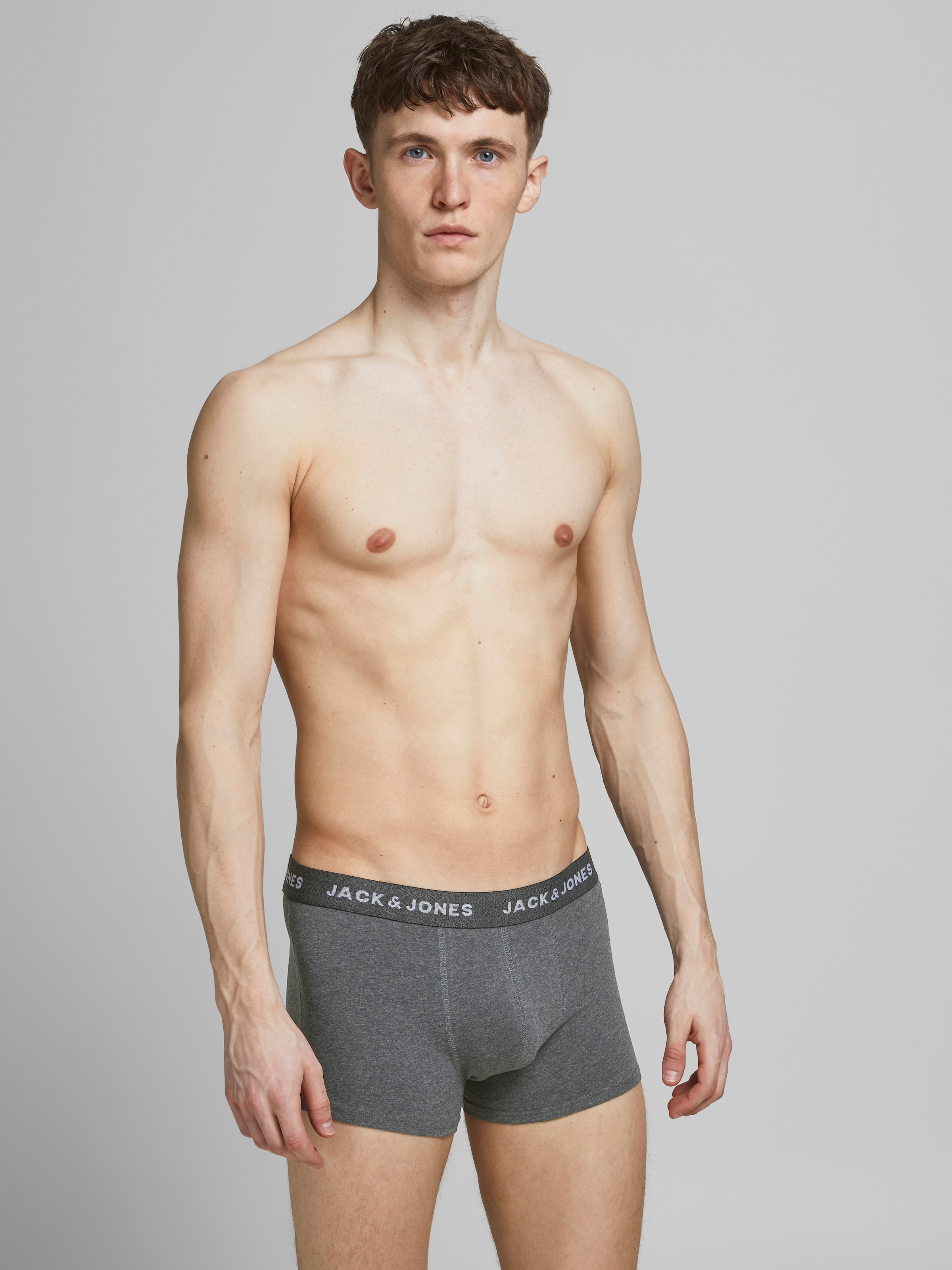 Jack & Jones Tronc »JACSOLID   Stretchkomfort, elastisch, bequem mit sportlichem Look« Packung, 12 cuis bedruckt, modisch, eng anliegend, Baumwollmischung, Bündchen