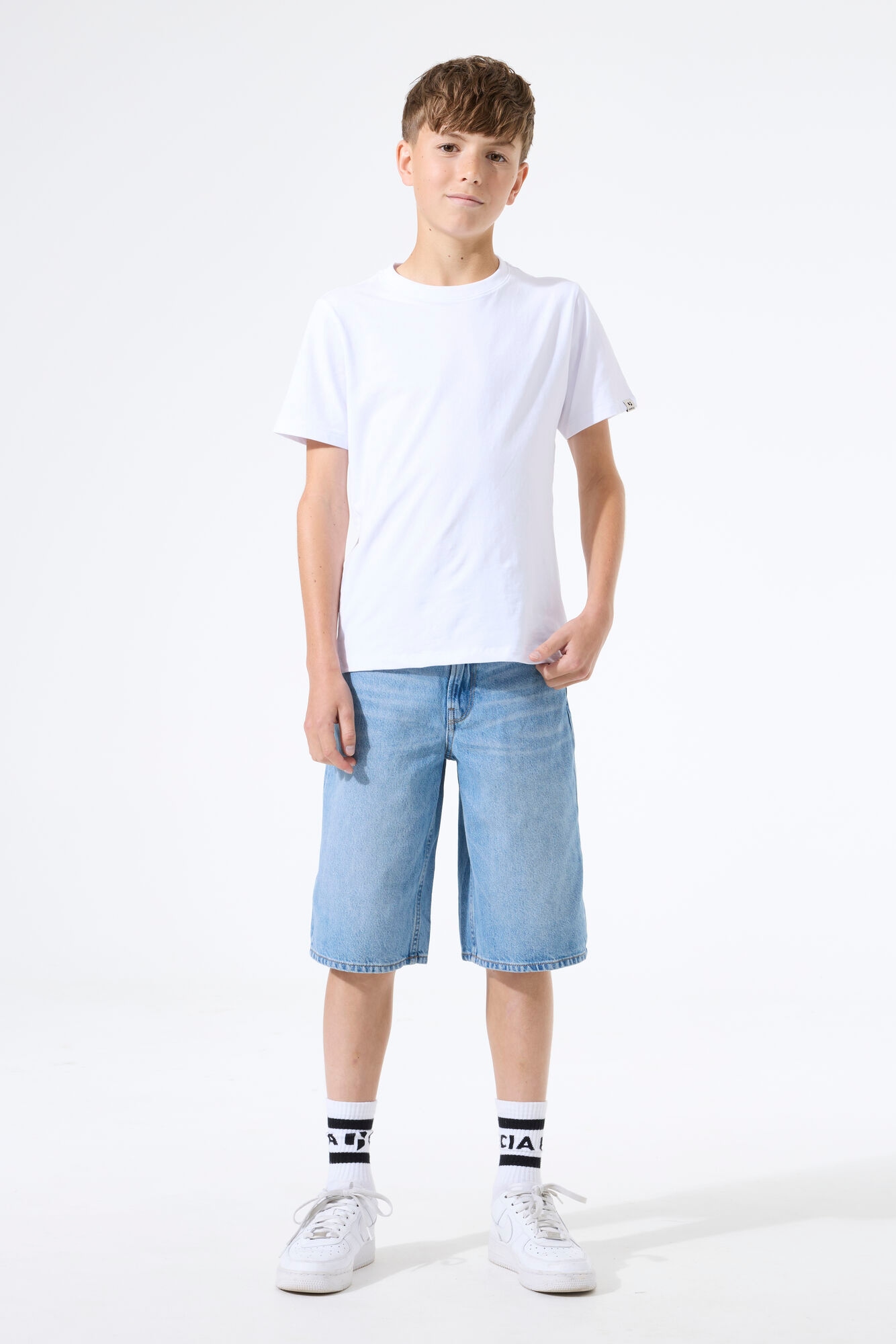 Garcia Bermuda en jean »Jayson Short« avec jambes larges, pour garçons