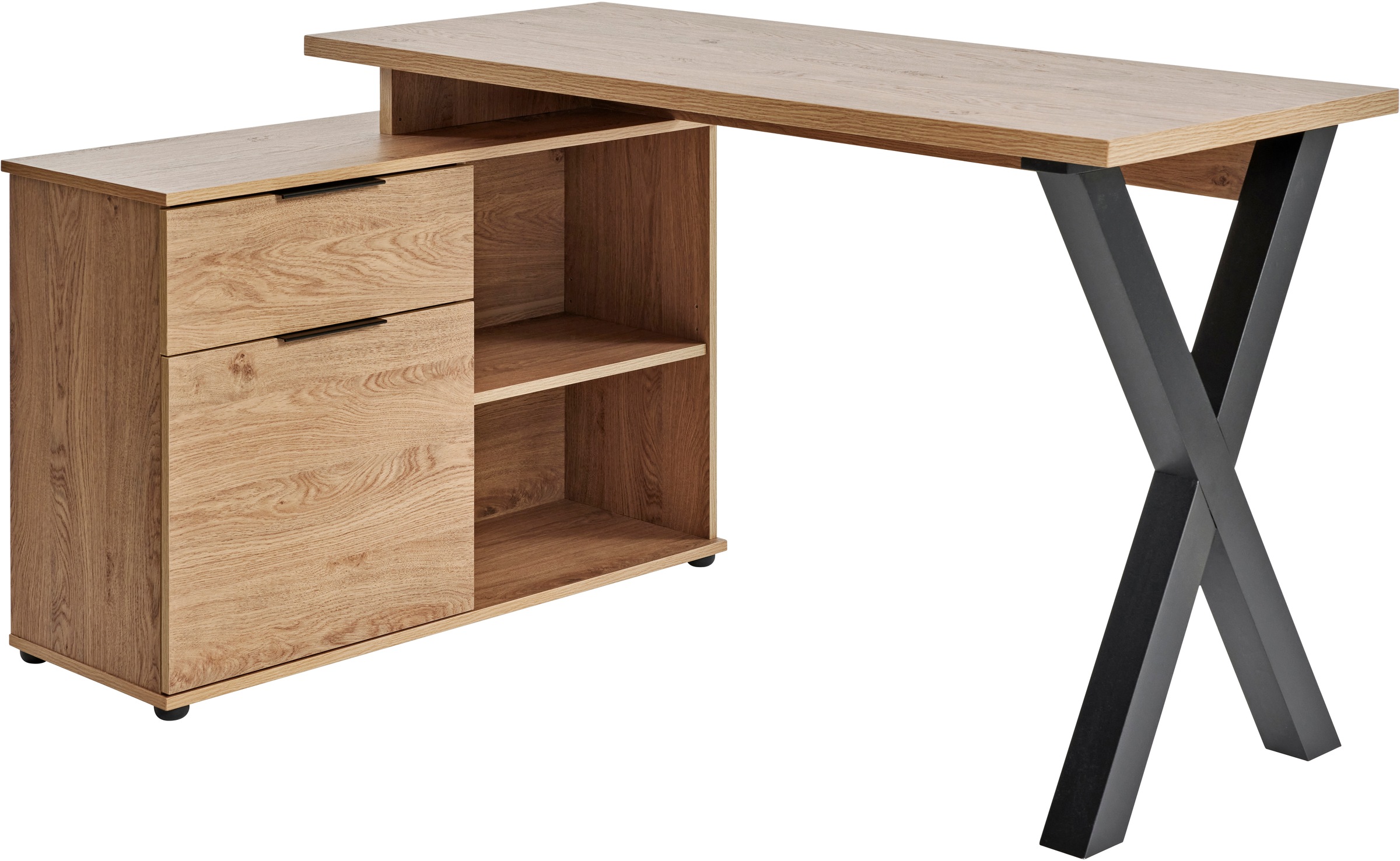 Jahnke Eckschreibtisch »X-CLUB C 40 E« 1 Stk. tlg. Eckschreibtisch, wechselseitig montierbar, X-Gestell