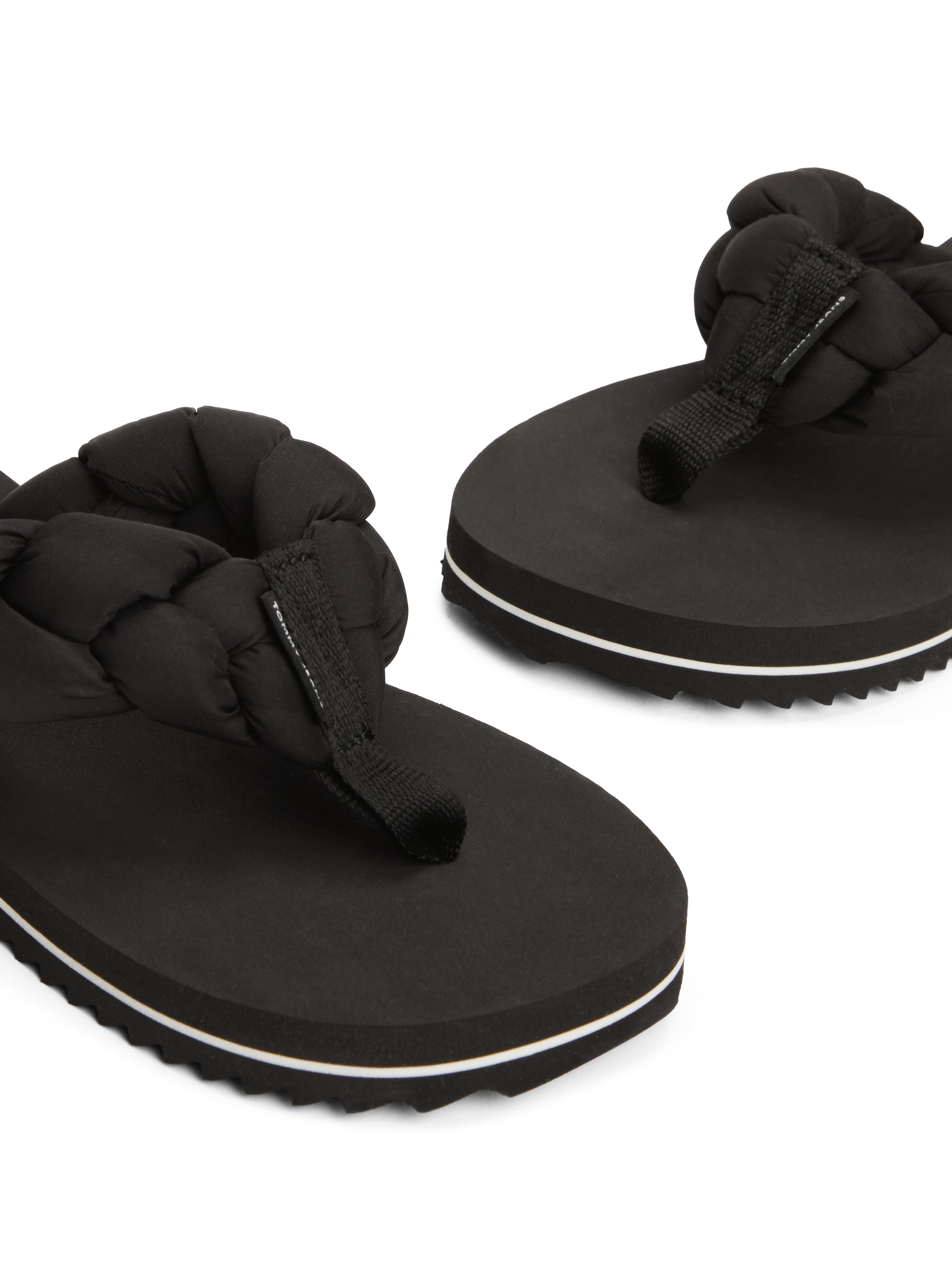 Tommy Jeans Séparateur d'orteils »BRAIDED THONG BEACH SANDAL«  , Dianette, chaussure d'été avec bande tressée et rembourrée