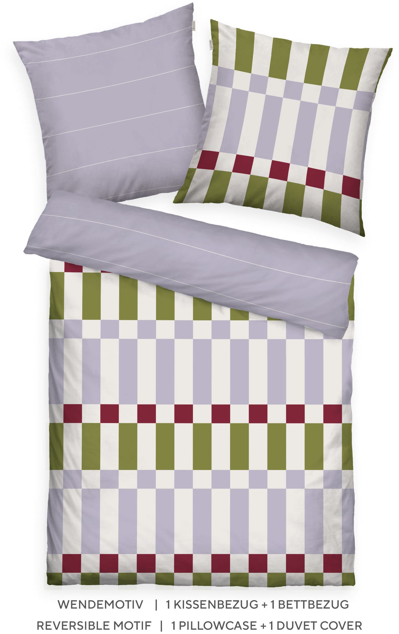 TOM TAILOR HOME Wendebettwäsche »BOLD CHECK in Gr. 135x200cm oder 155x220cm« 2 Stk. new bedroom, gewebtes Label