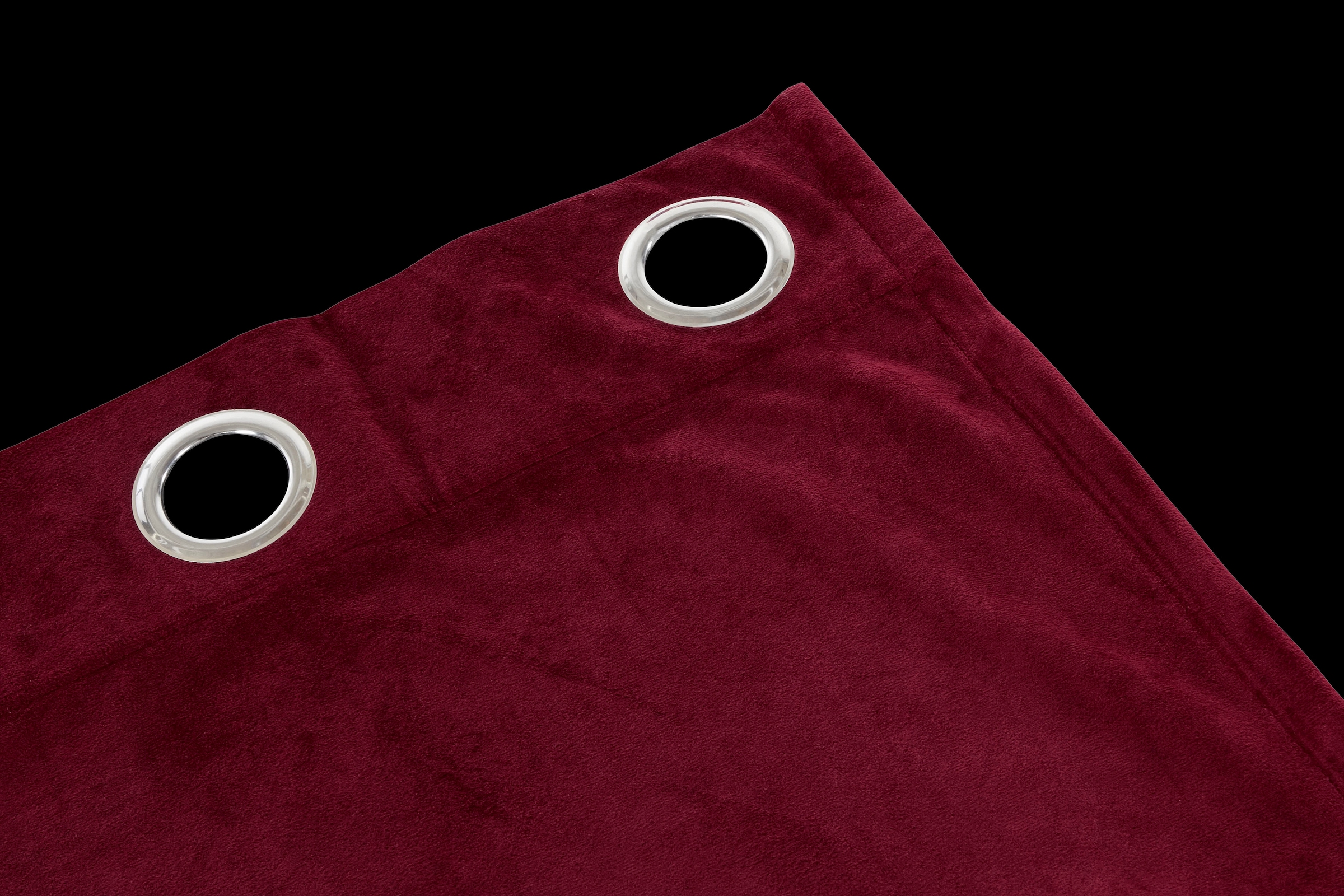 GOODproduct Rideau »Velvet Uni« Œillet 2 cuis tlg. Blickdichter Samt, 2-er Set, edel, Gardine, multifunktional,