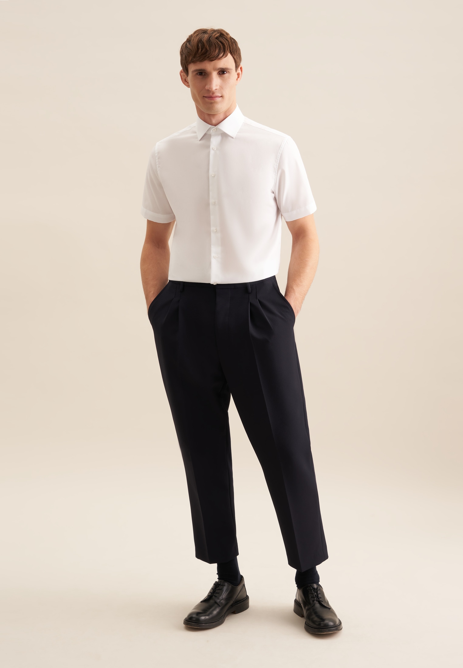 seidensticker Businesshemd »Schwarze Rose«, Shaped 1/2 Kentkragen Uni
