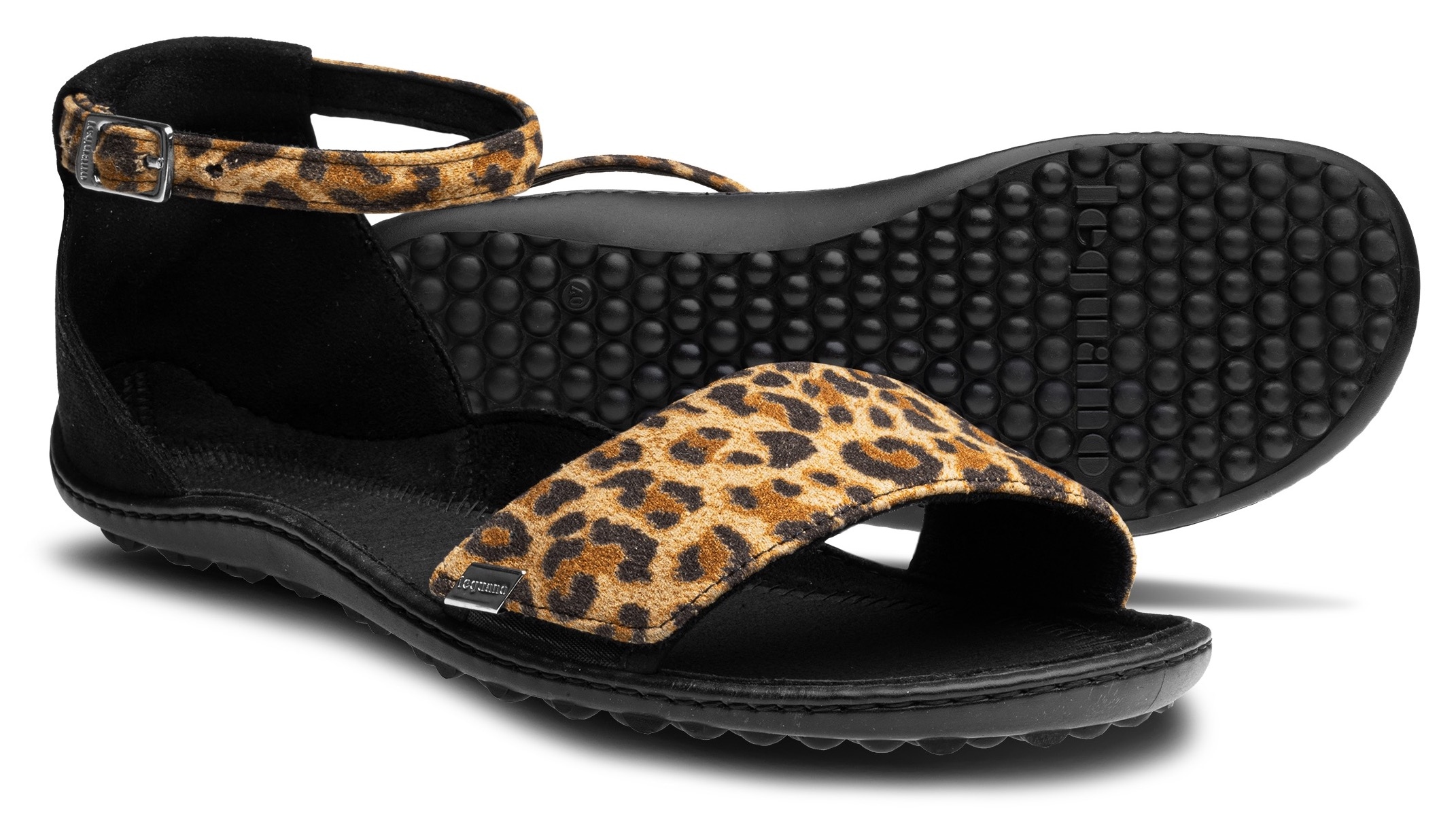 Leguano Chaussures pieds nus »JARA«  Chaussure d'été, sandale à brides, ballerines en motif léopard tendance