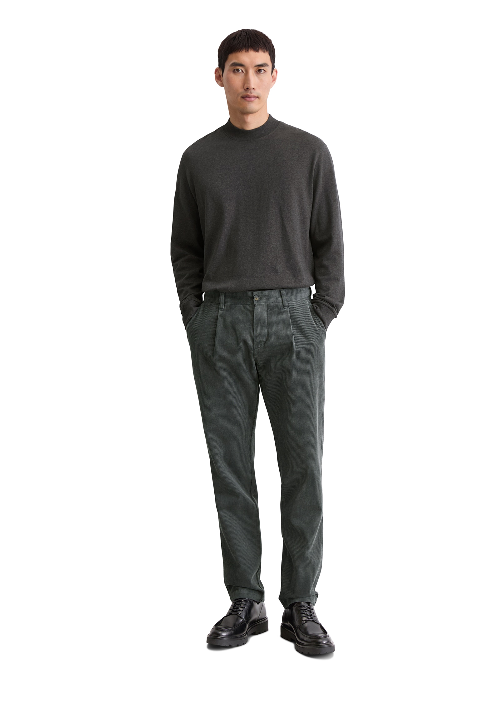 Marc O'Polo Pantalon en velours côtelé »Osby Pleats«  tapered fit, aus reiner Bio-Baumwolle