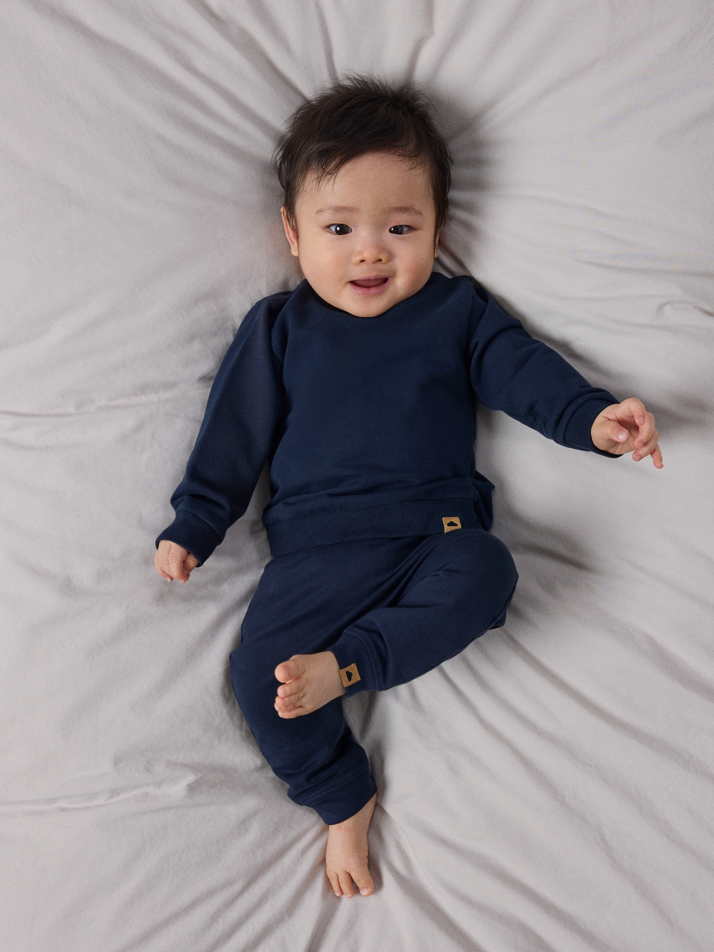 Name It Sweat-shirt »NBNTAKKI für Mädchen und Jungen mit Druckknopf und Stretch«, uni, décontracté, coupe régulière, mélange coton, col rond

