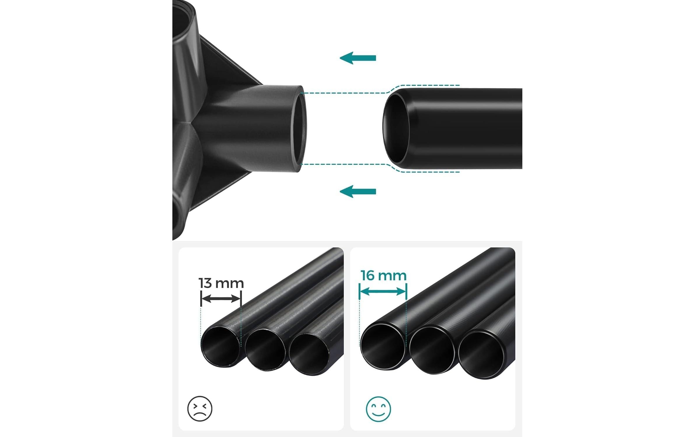 SONGMICS Stoffschrank »mit 3 hochrollbaren Türen 150 x 175 cm«