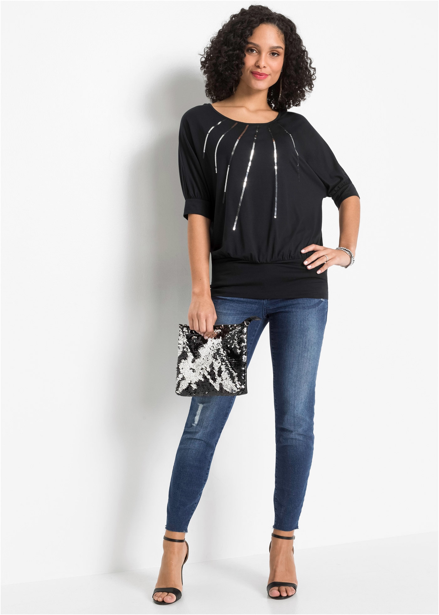 bonprix T-Shirt »Shirt aus fliessendem Viskose-Mix«, Shirt aus fliessendem Viskose-Mix
