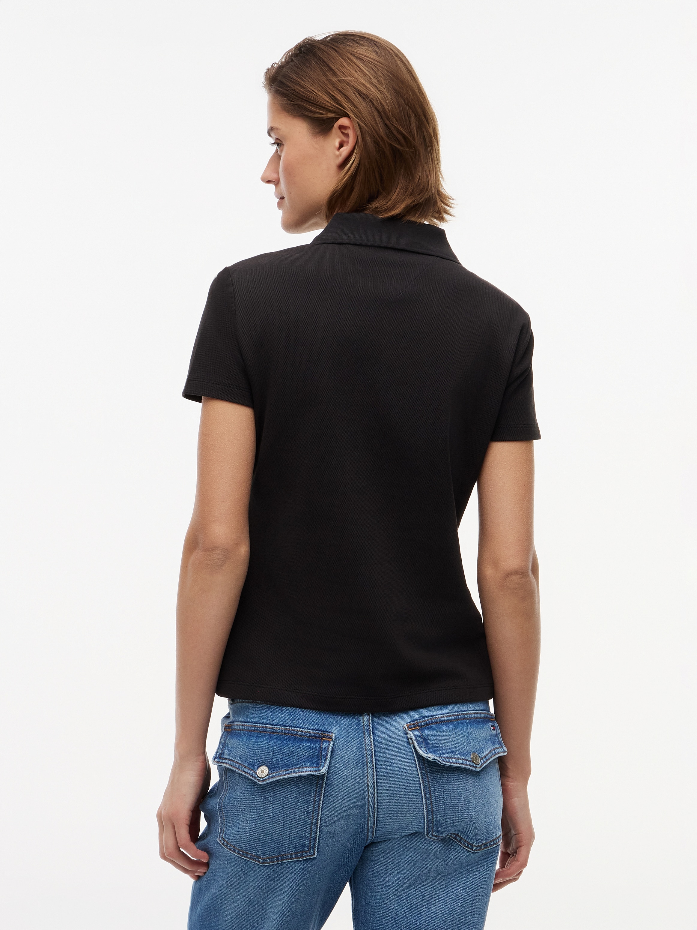 Tommy Jeans Polo »TJW SLIM ESSENTIAL SS POLO« Mélange de coton, coupe slim