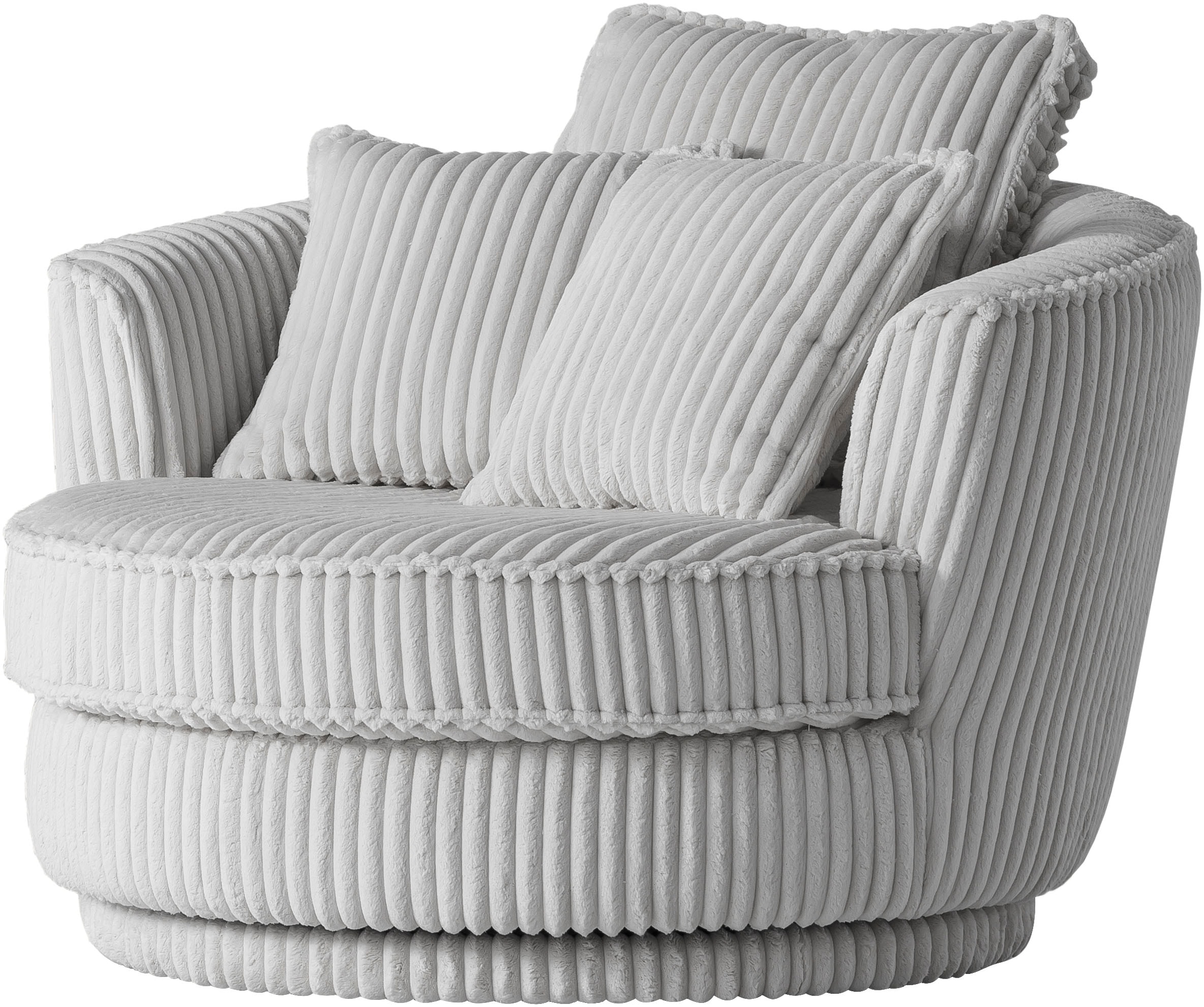 Home affaire Fauteuil pivotant »MAISIE Cord, Love Seat XXL, Lese-Sessel BIG-« fauteuil en MEGA CORD et velours tissé, pivotant à 360 degrés