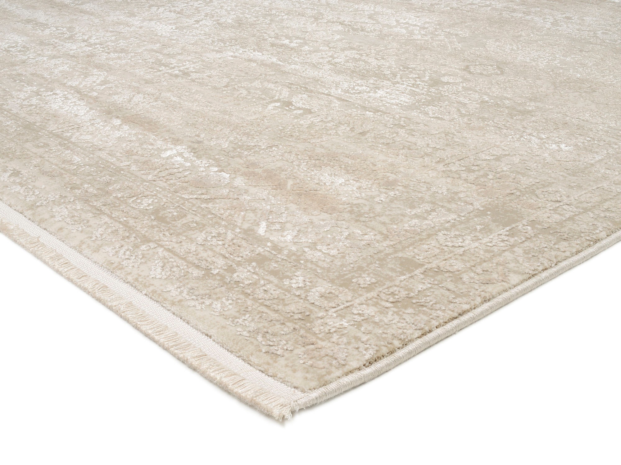 OCI DIE TEPPICHMARKE Tapis »COLOUR TADI« Rectangulaire 8 mm Höhe viscose brillante, avec franges, structure haute basse, vintage, salon