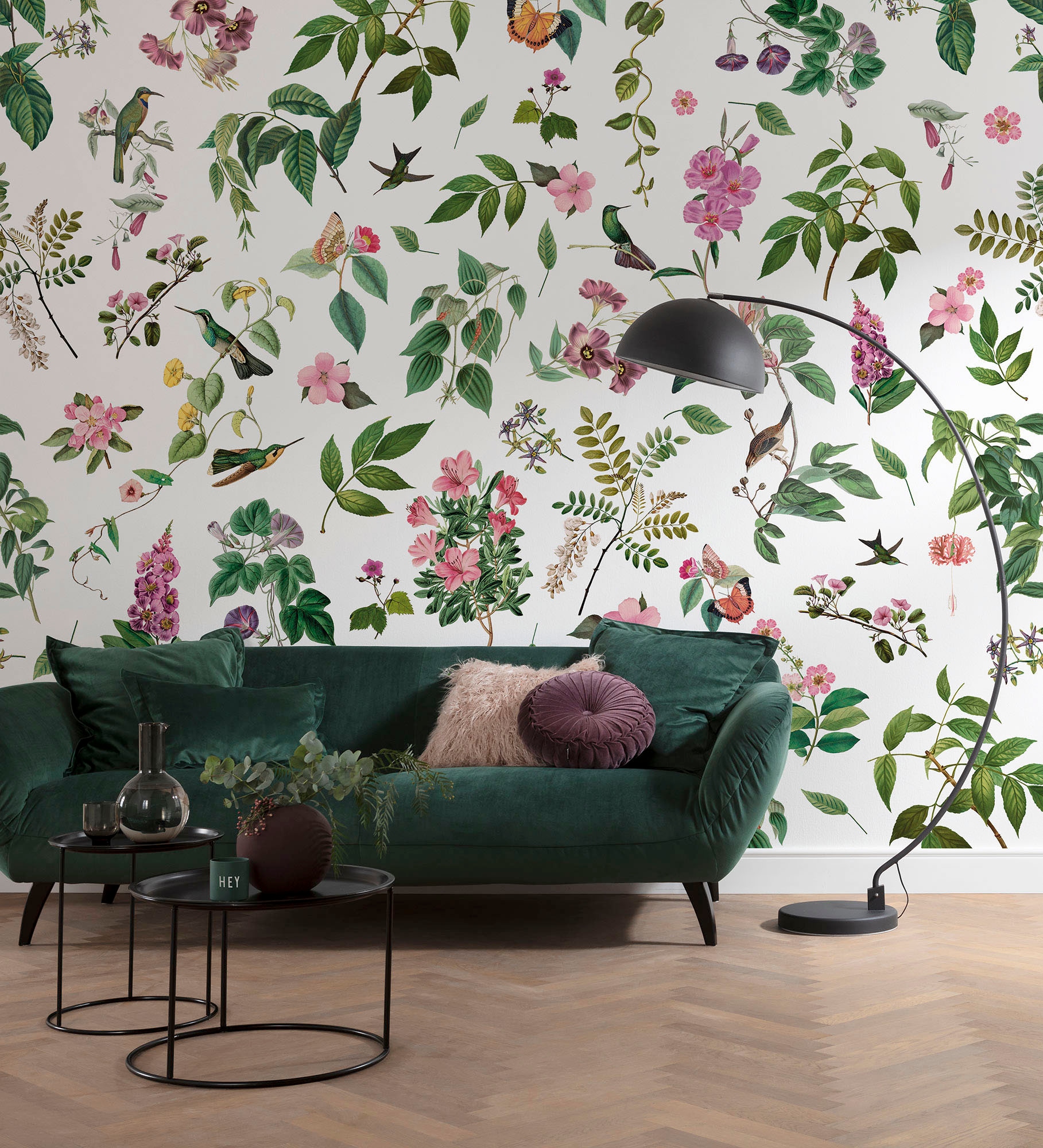 Komar Papier peint intissé »Digitaldruck Vlies -  Cottage Core - Grösse 300 x 250 cm« imprimé Wohnzimmer, Schlafzimmer