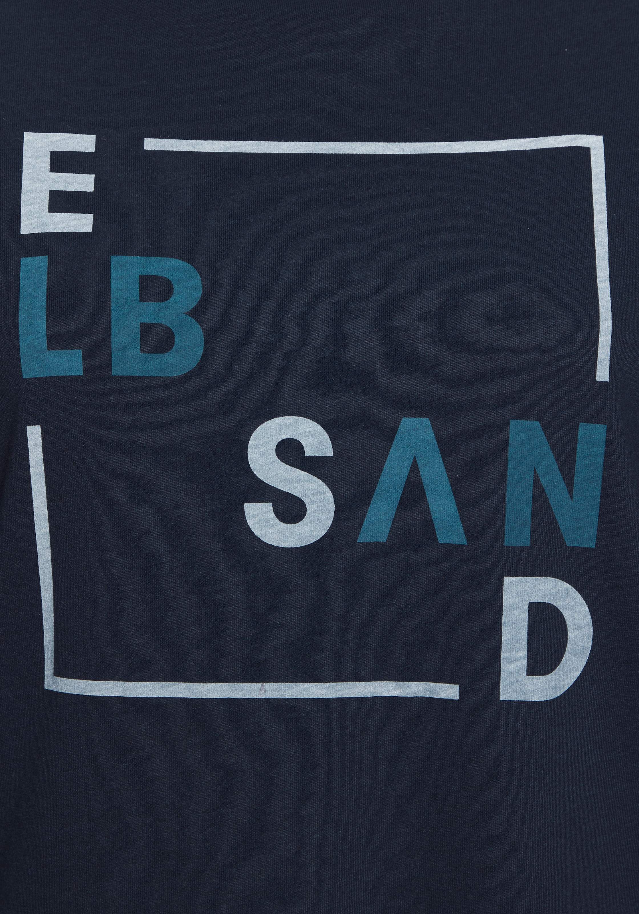 Elbsand T-shirt à manches longues mit Frontdruck, Longsleeve, lockerer Schnitt
