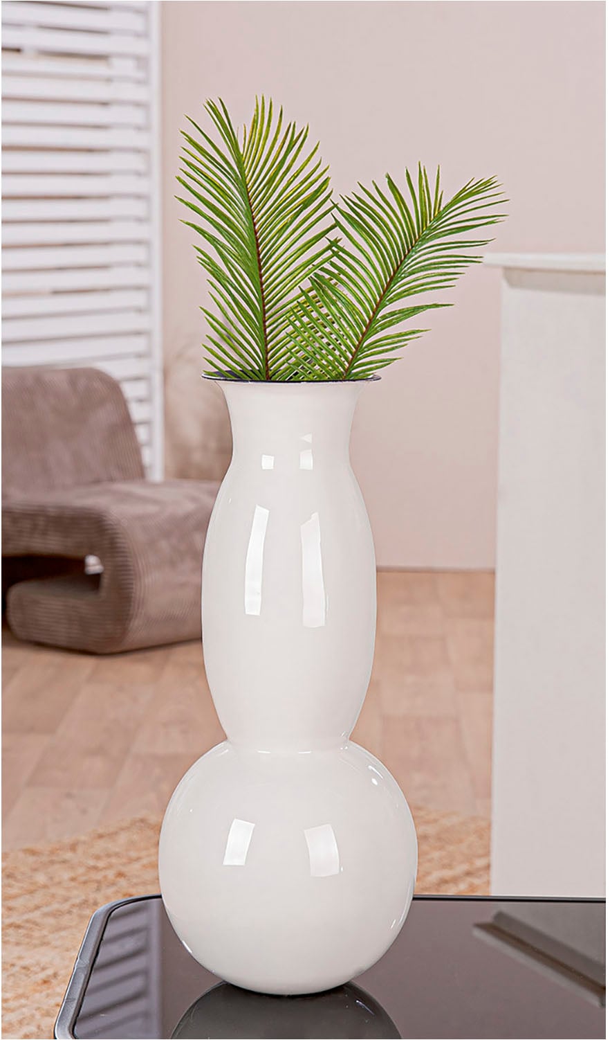 GILDE Tischvase »Vase Neo weiss H.42,5 cm«