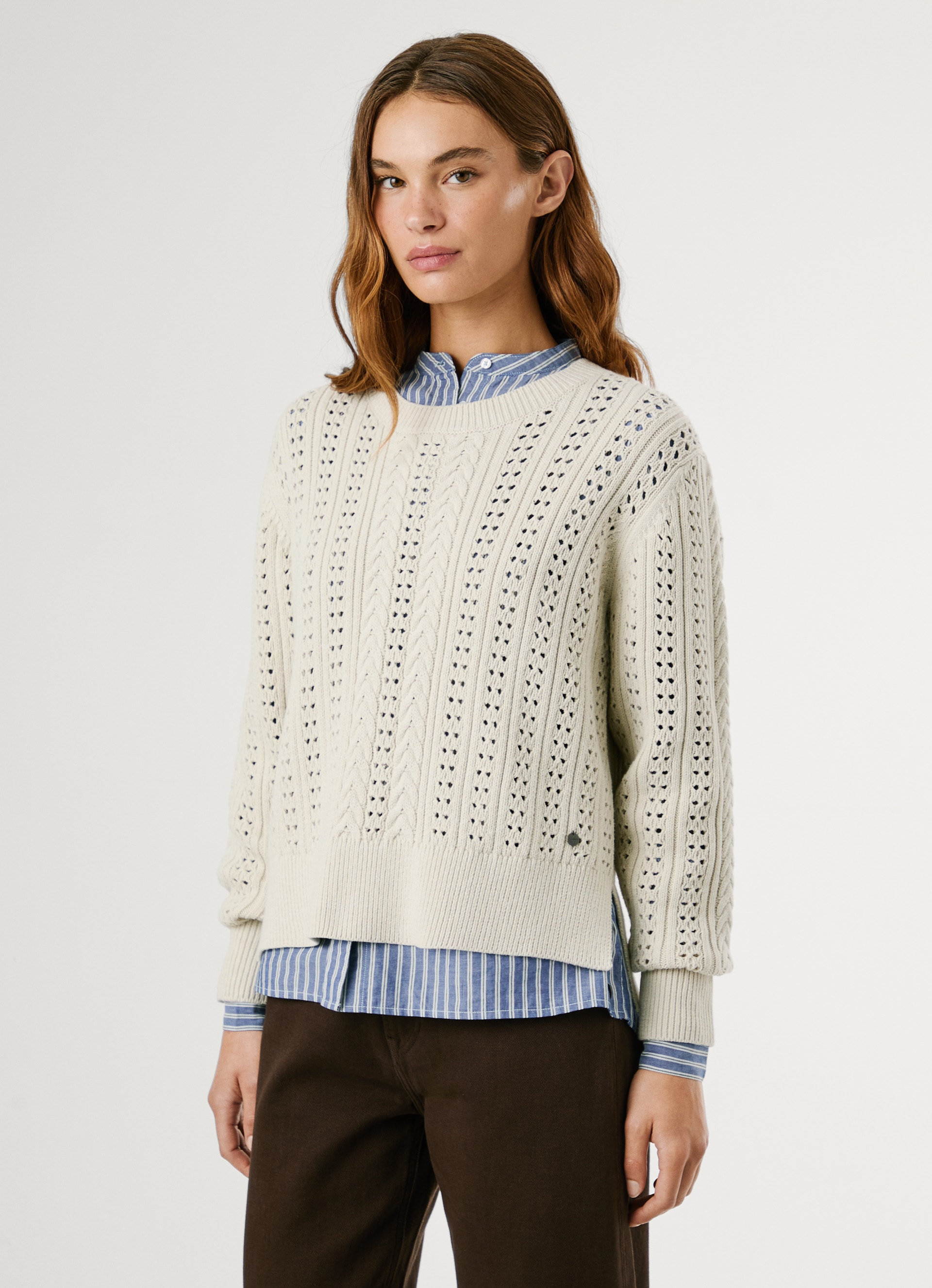 Pepe Jeans Pull en tricot »CANDIDE« mit Lochmuster
