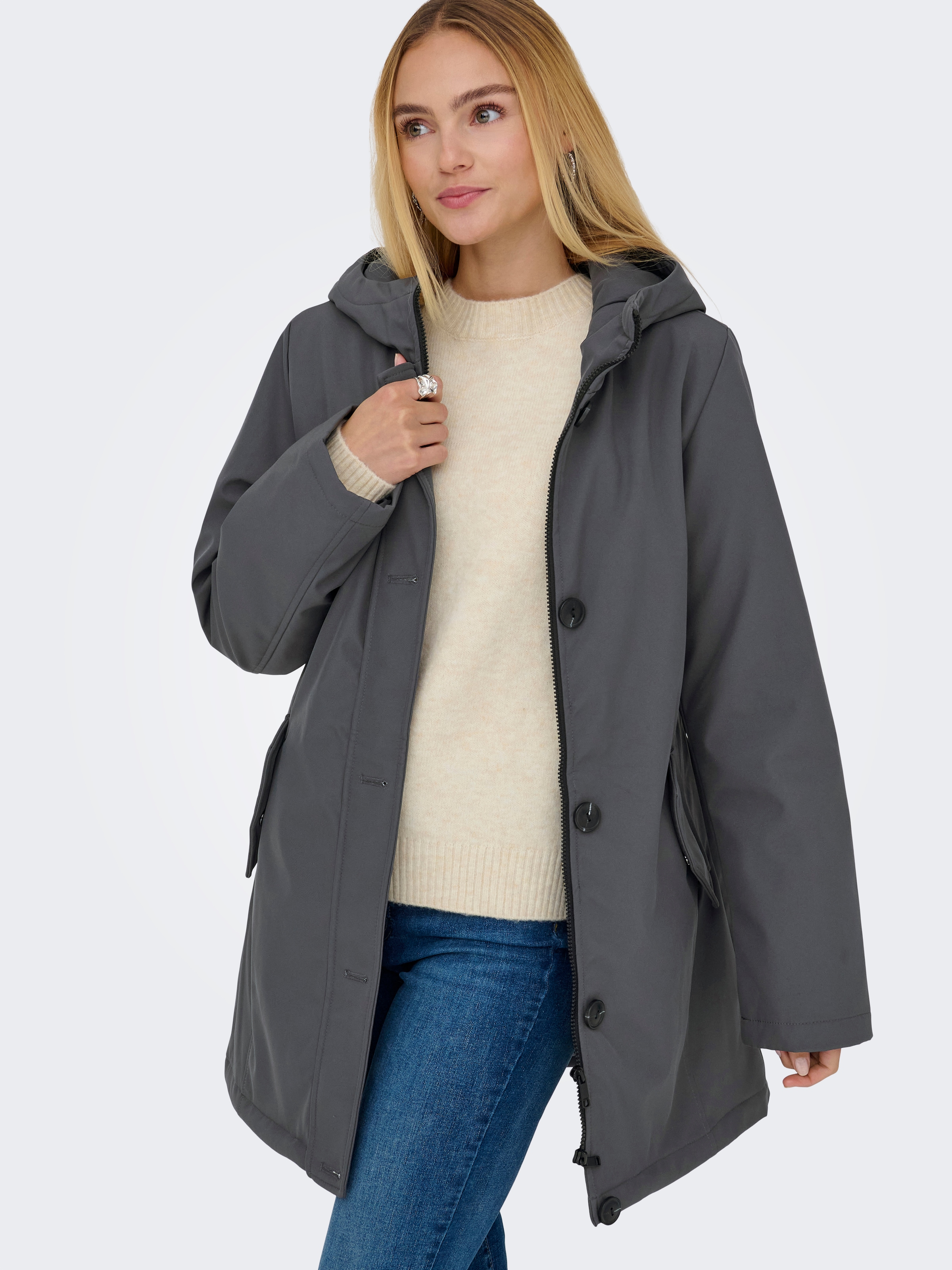 ONLY Parka »ONLOLIVIA LIFE PARKA COAT CS OTW« mit Kapuze