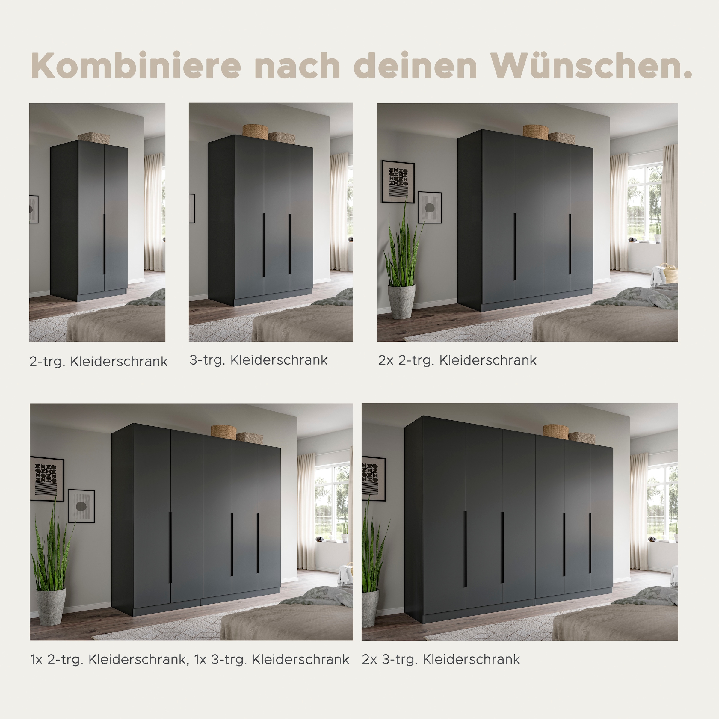 Home affaire Set d'armoires »Skarde moderner Kleiderschrank Schlafzimmerschrank Otto´s Choice« Set, wähle deine beste Schrank Kombination, 1 cuis tlg.