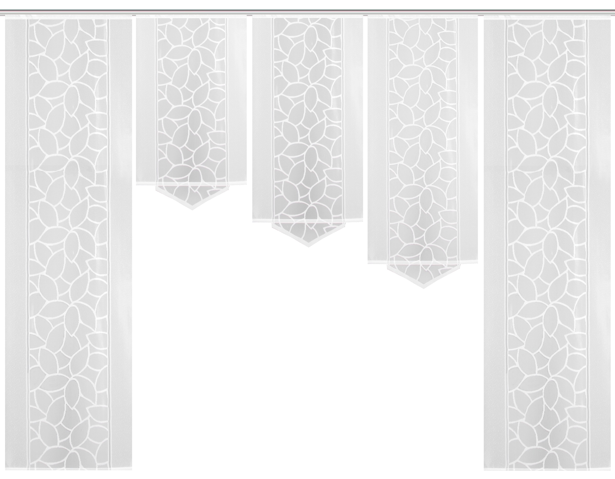 HOME WOHNIDEEN Rideau coulissant »JENNA« Velcro 5 cuis tlg. Schiebevorhang Jacquard Set