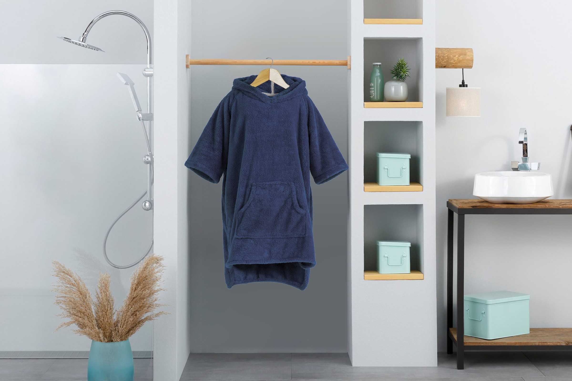 GOODproduct Badeponcho »Lillou, für Kinder, ideal für Urlaub oder im Schwimmbad« 1 Stk. weich und kuschelig, Fleece, plüsch, Surfponcho