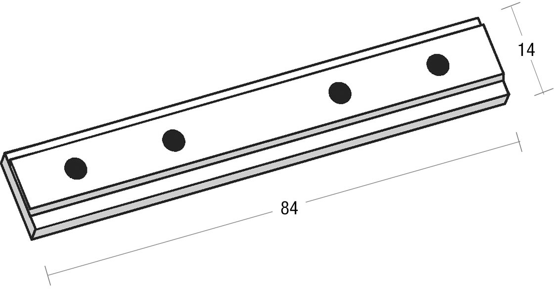 GARESA Raccord de profilé pour rail de rideau de surface »Profil 100« connecteur de profil pour relier 2 profils de rail intérieur de "Garesa"