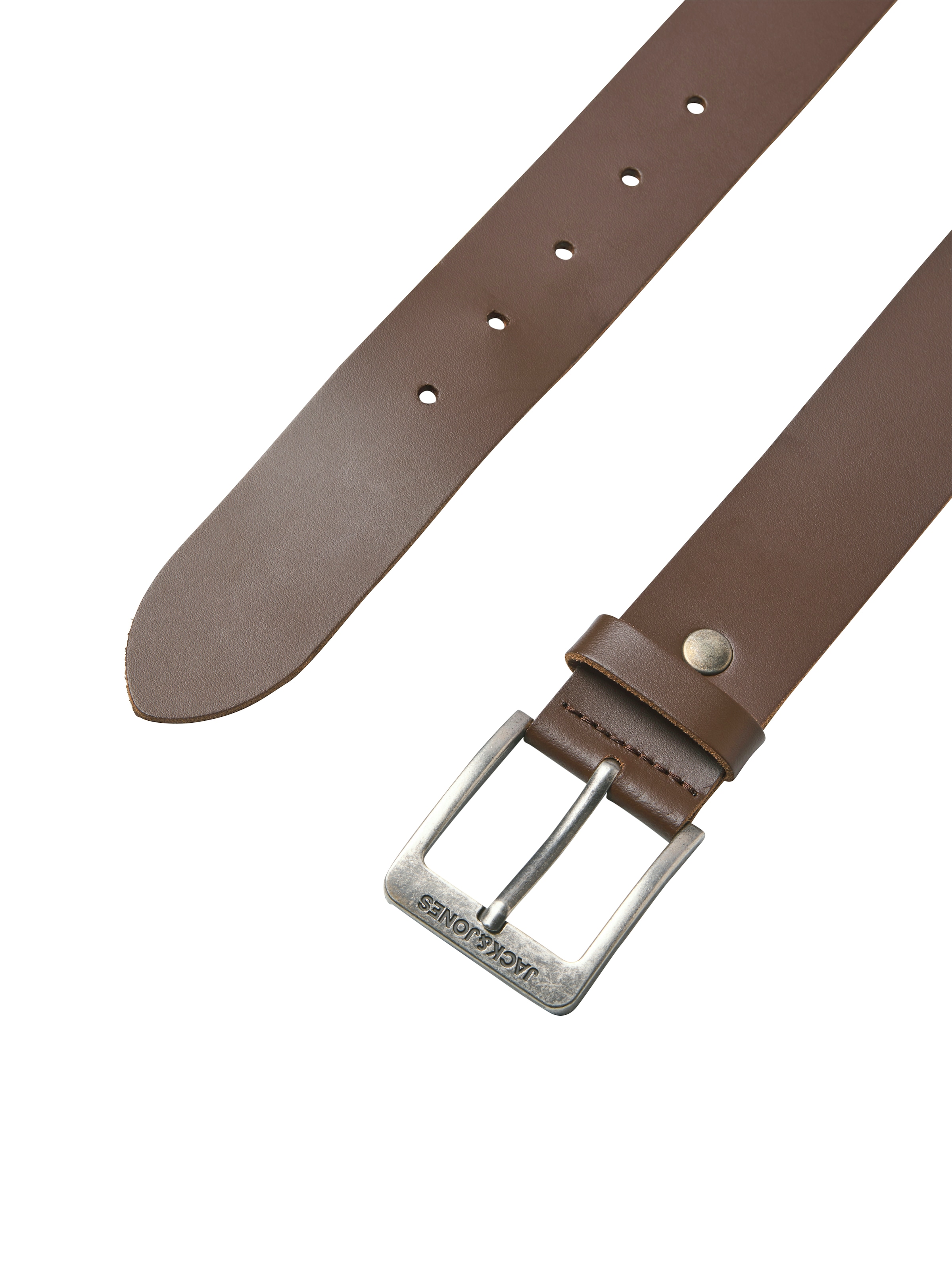 Jack & Jones Ceinture en cuir »JACBRAGA LEATHER BELT SN« mit silberner Schliesse
