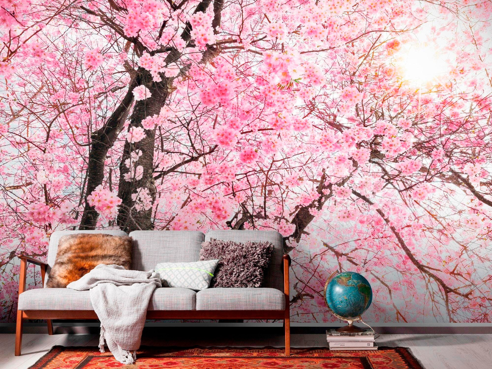 Komar Papier peint intissé »Digitaldruck Vlies -  Bloom - Grösse 400 x 250 cm« imprimé Wohnzimmer, Schlafzimmer