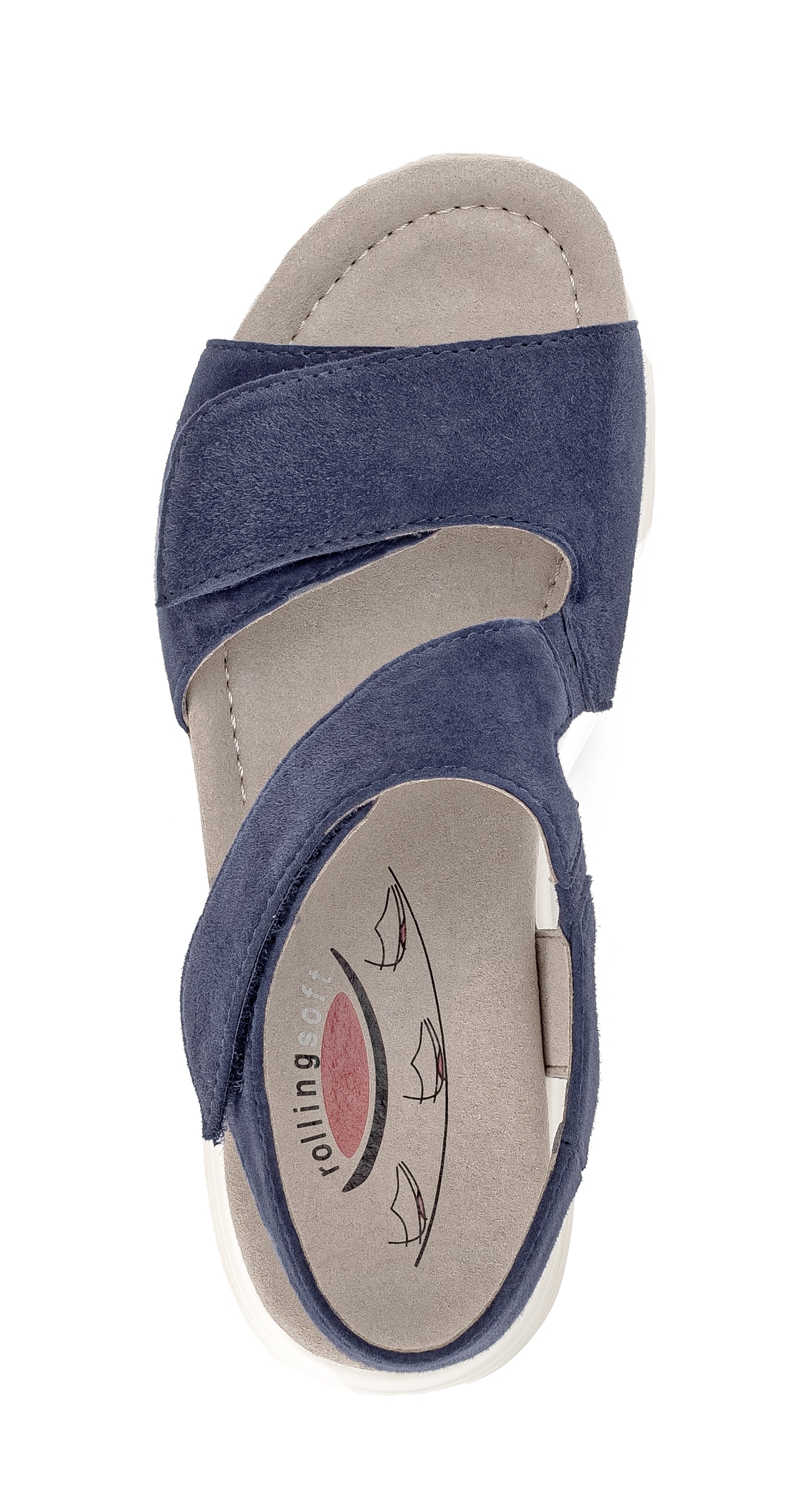 rollingsoft Sandales  talon compensé, sandale à brides en largeur confort G (= large)