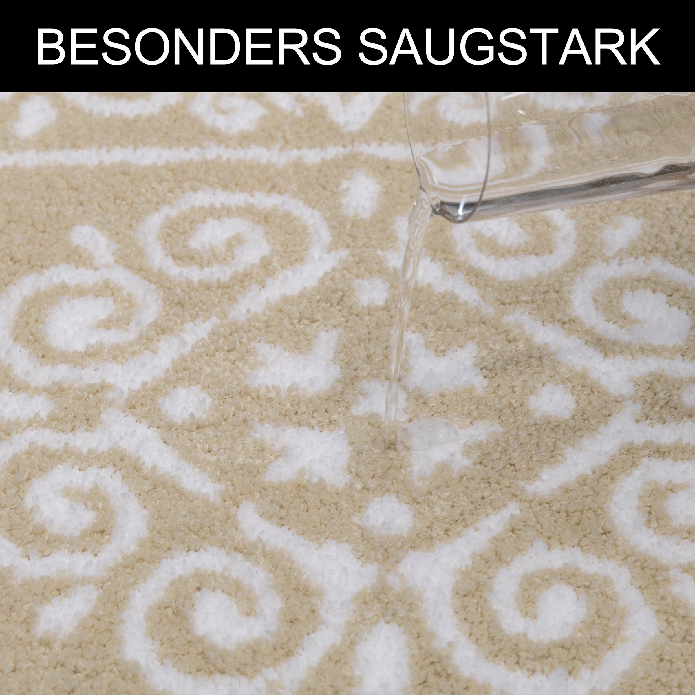 GOODproduct Tapis de bain »Dafna, Badteppich, Badvorleger, Badezimmer Teppich« Höhe 12 mm revêtement antidérapant Séchage rapide | compatible chauffage au sol style orientale, design vintage