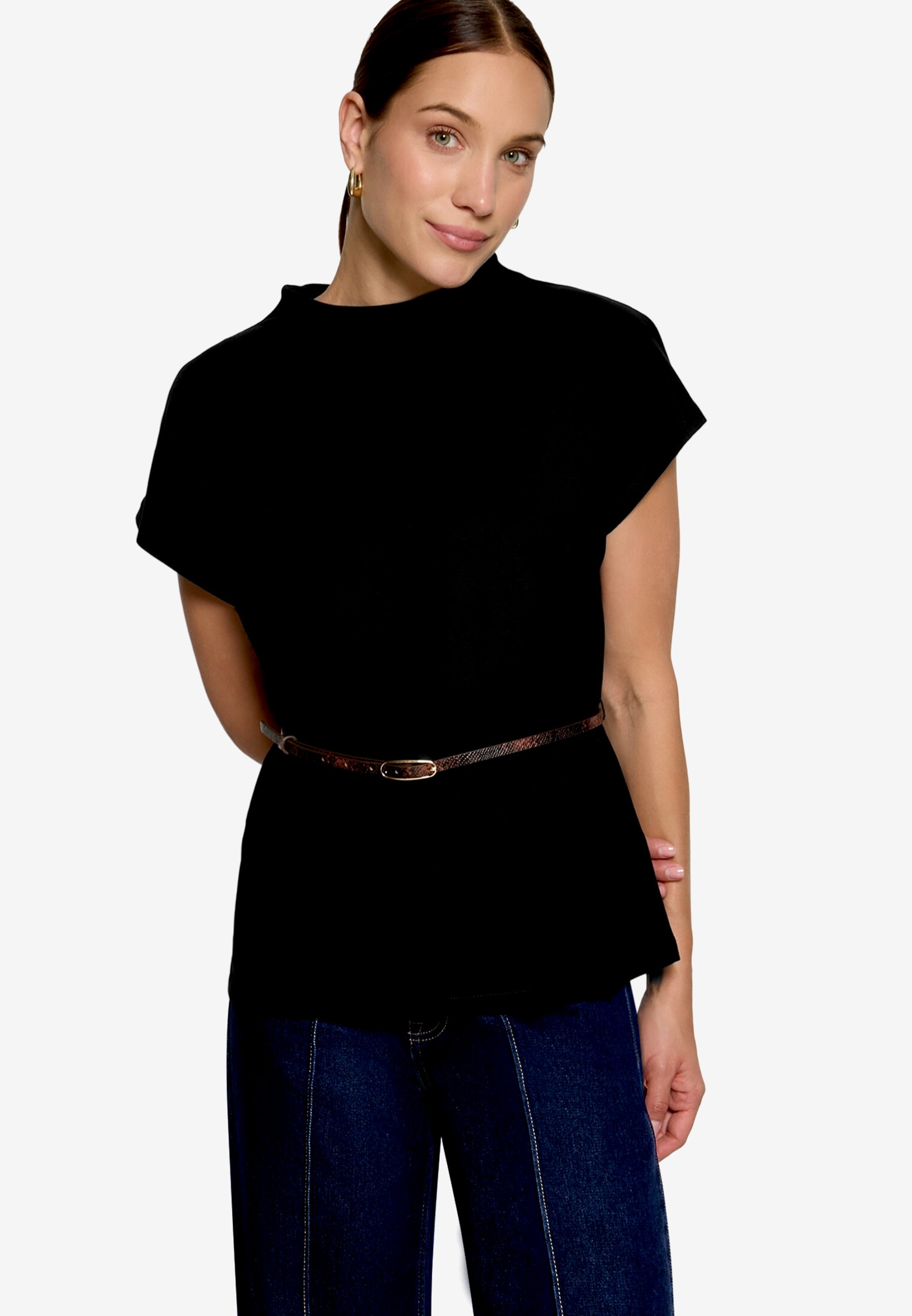 Zero T-shirt à manches courtes T-shirt d'été avec ceinture