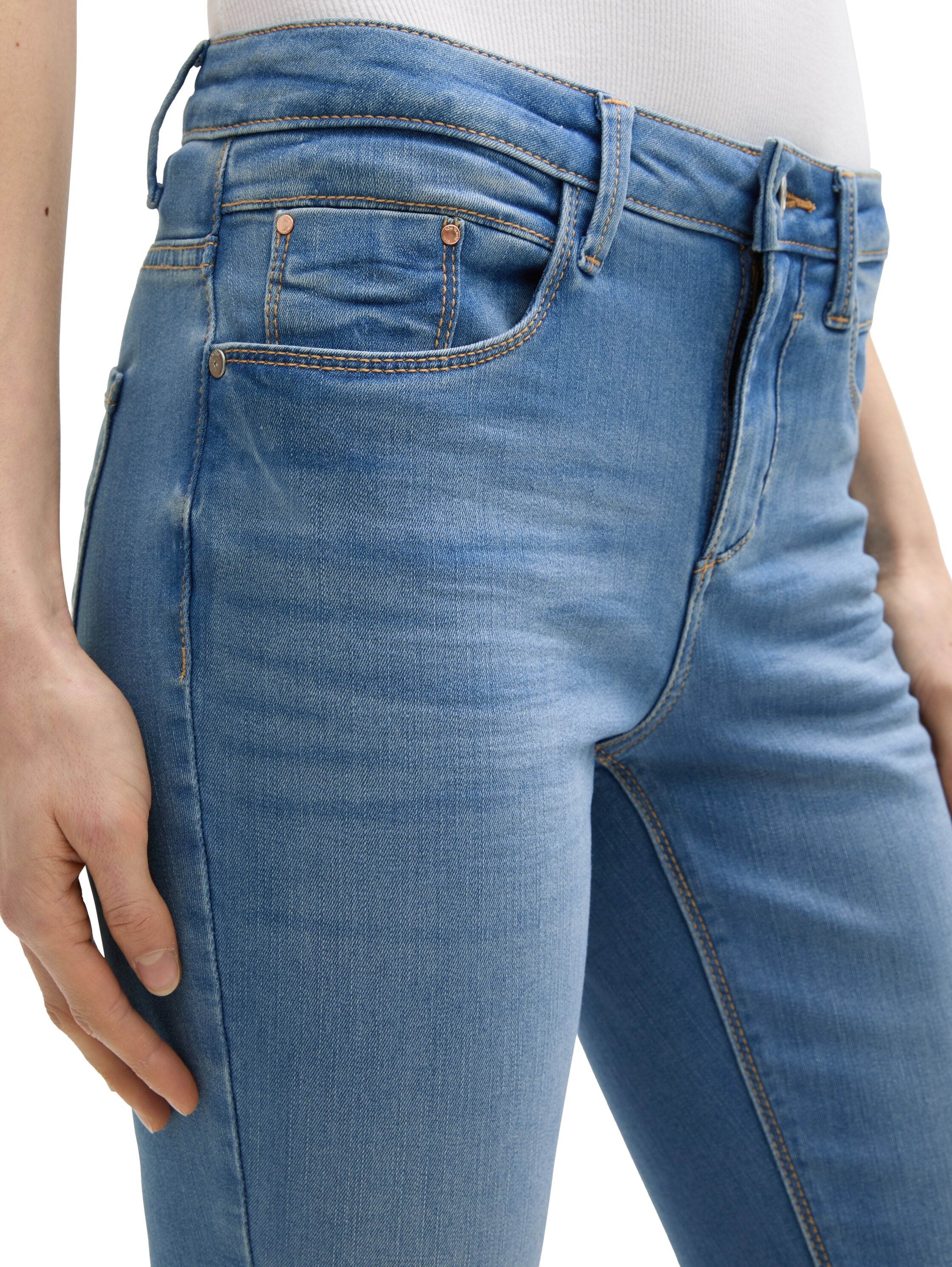 TOM TAILOR Skinny-fit-Jeans in blauer Waschung