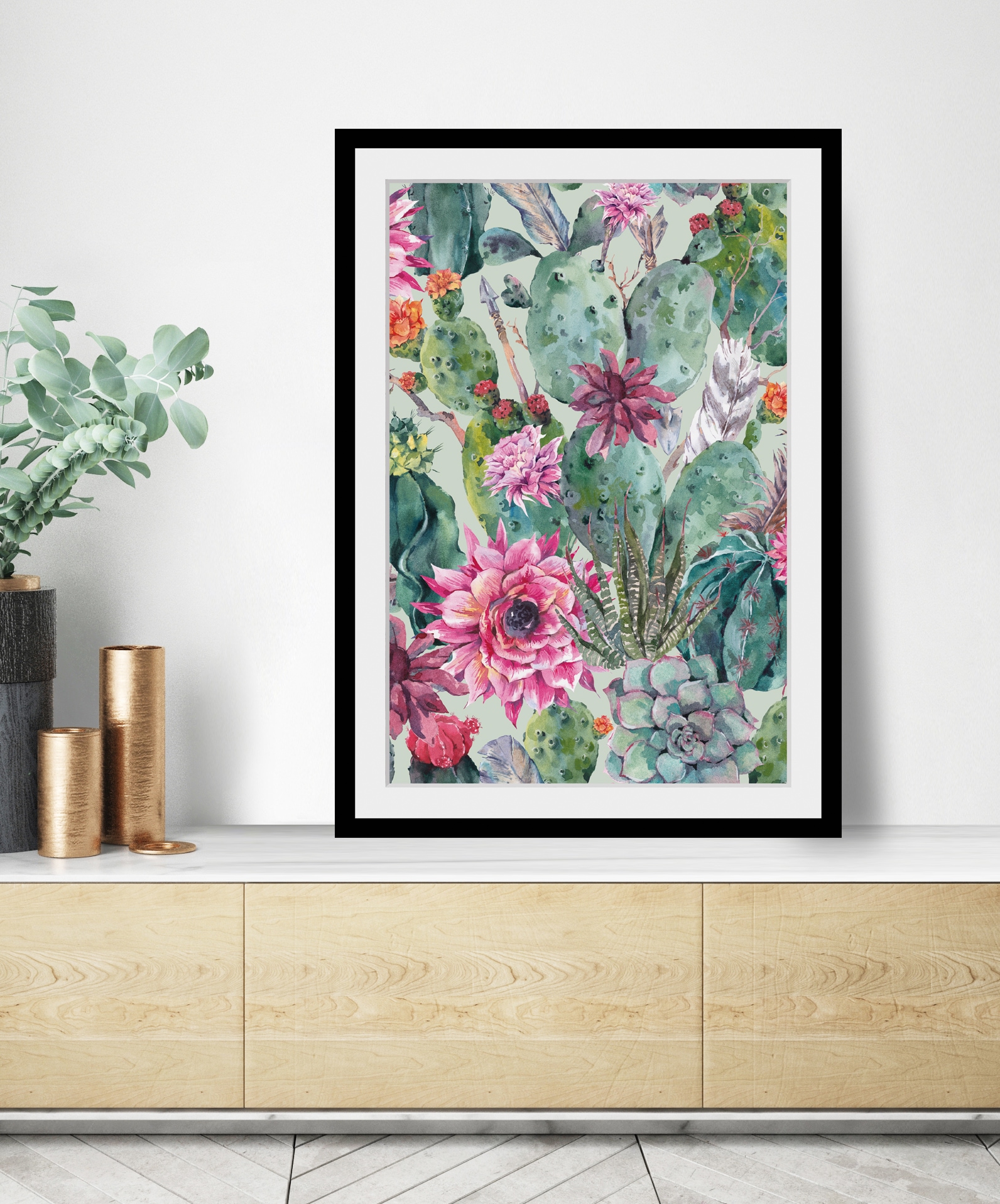 queence Bild »Fiona« Blumen | Blumenbilder | Blätter | Kunst | Natur | Pflanzen HD Premium Poster-Druck inkl. Holzrahmen