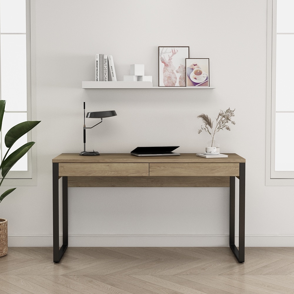 GOODproduct Bureau »Moid, Computertisch im modernen Design,« Breite 120/140/160 cm, mit Metallbeinen & Schublade