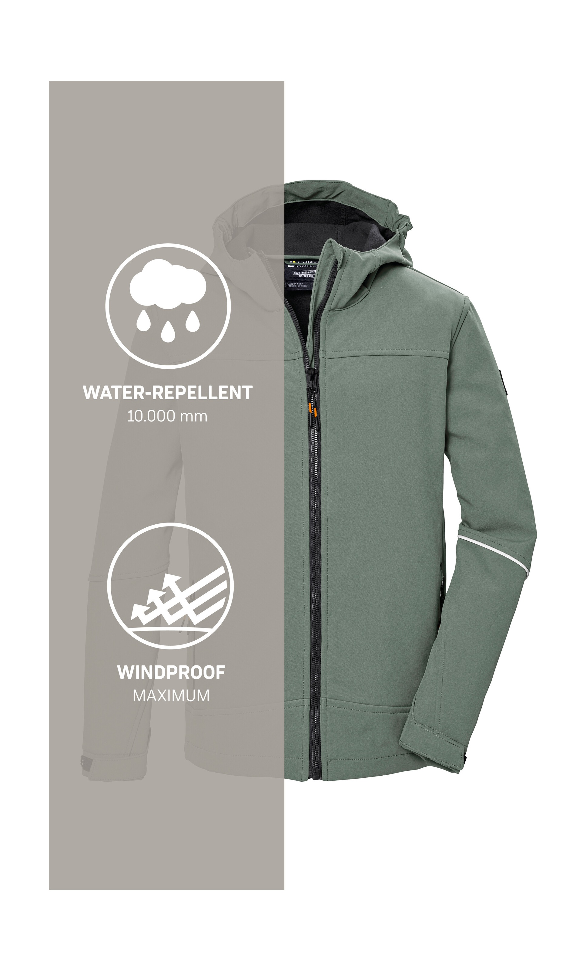 Killtec Softshelljacke »KOS 143 BYS SFTSHLL JCKT« Wind- und wasserabweisende, atmungsaktive, PFAS-freie Kinderjacke