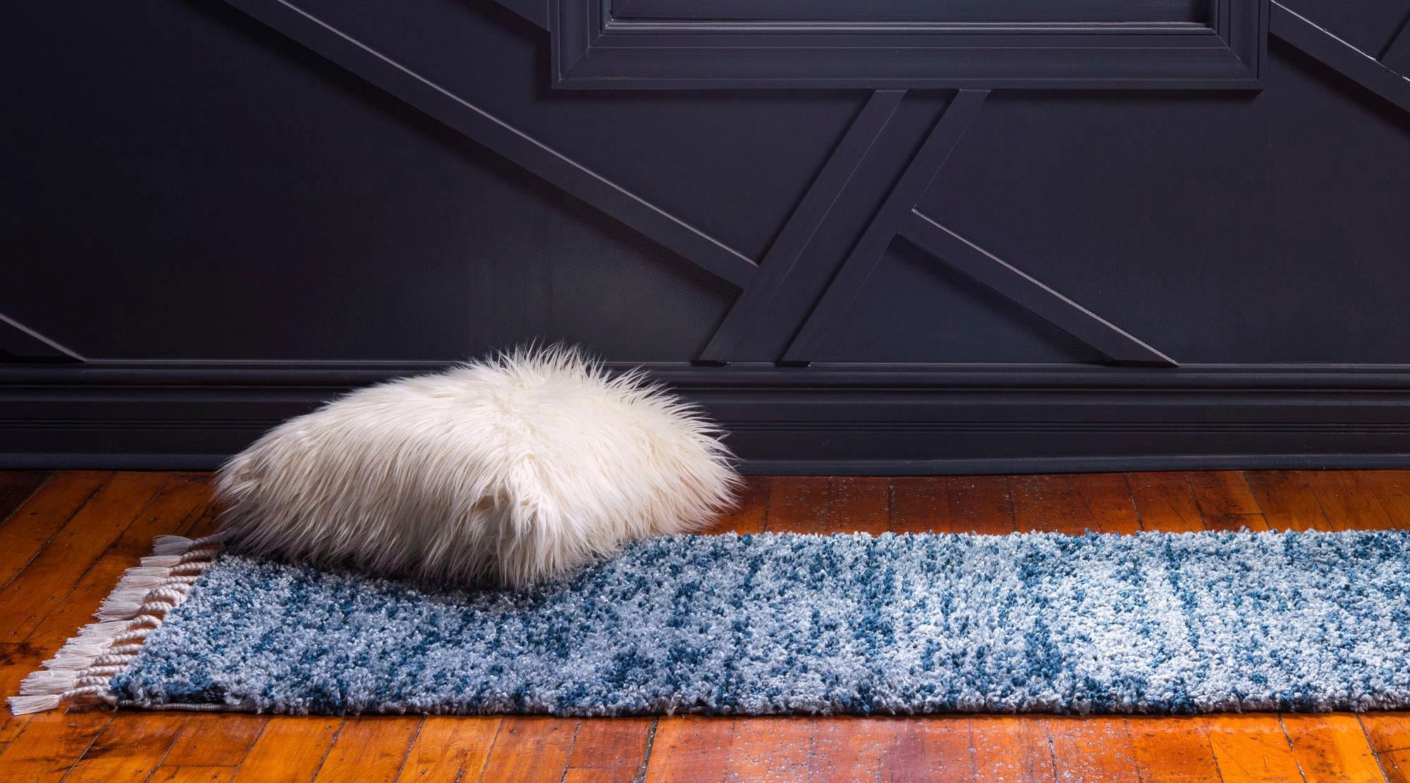 Myflair Möbel & Accessoires Tapis de sol à poils longs »Top Shag, LAGERRÄUMUNG!« Rectangulaire 32 mm Höhe Teppich-Läufer, gewebt, melierte Optik, weich & kuschelig, mit Fransen