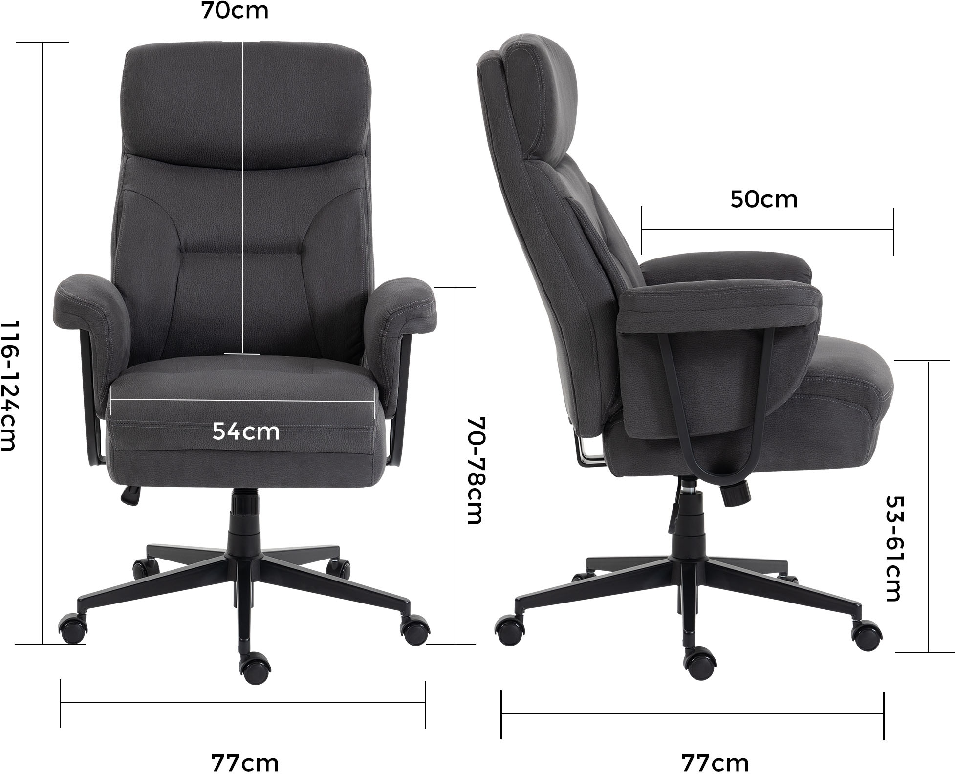 Duo Collection Fauteuil de direction »Tiago XXL« () charge maximale jusqu’à 150 kg, ressorts ensachés dans l’assise