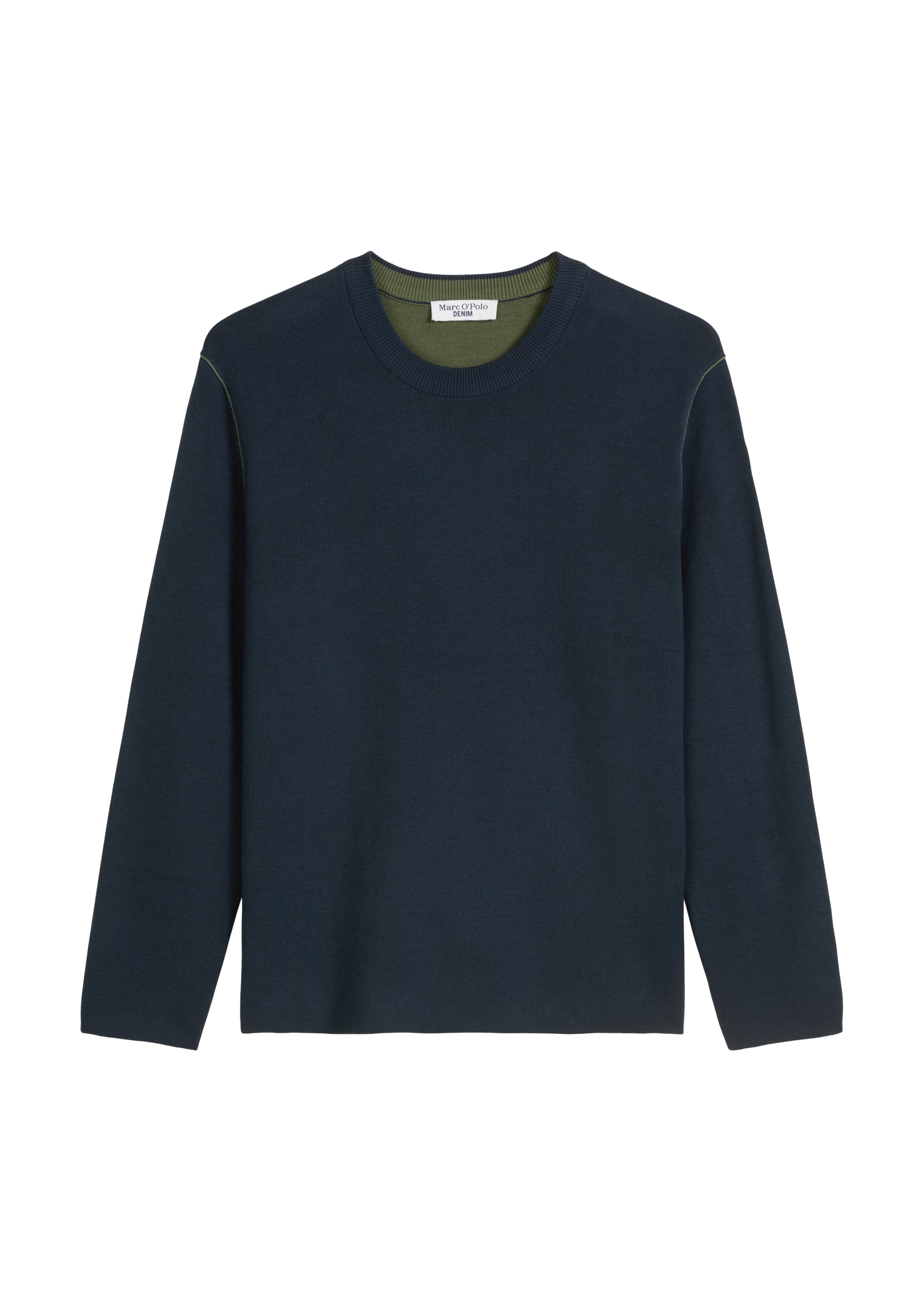Marc O'Polo DENIM Pull à col rond regular fit, aus Double-Face-Cotton