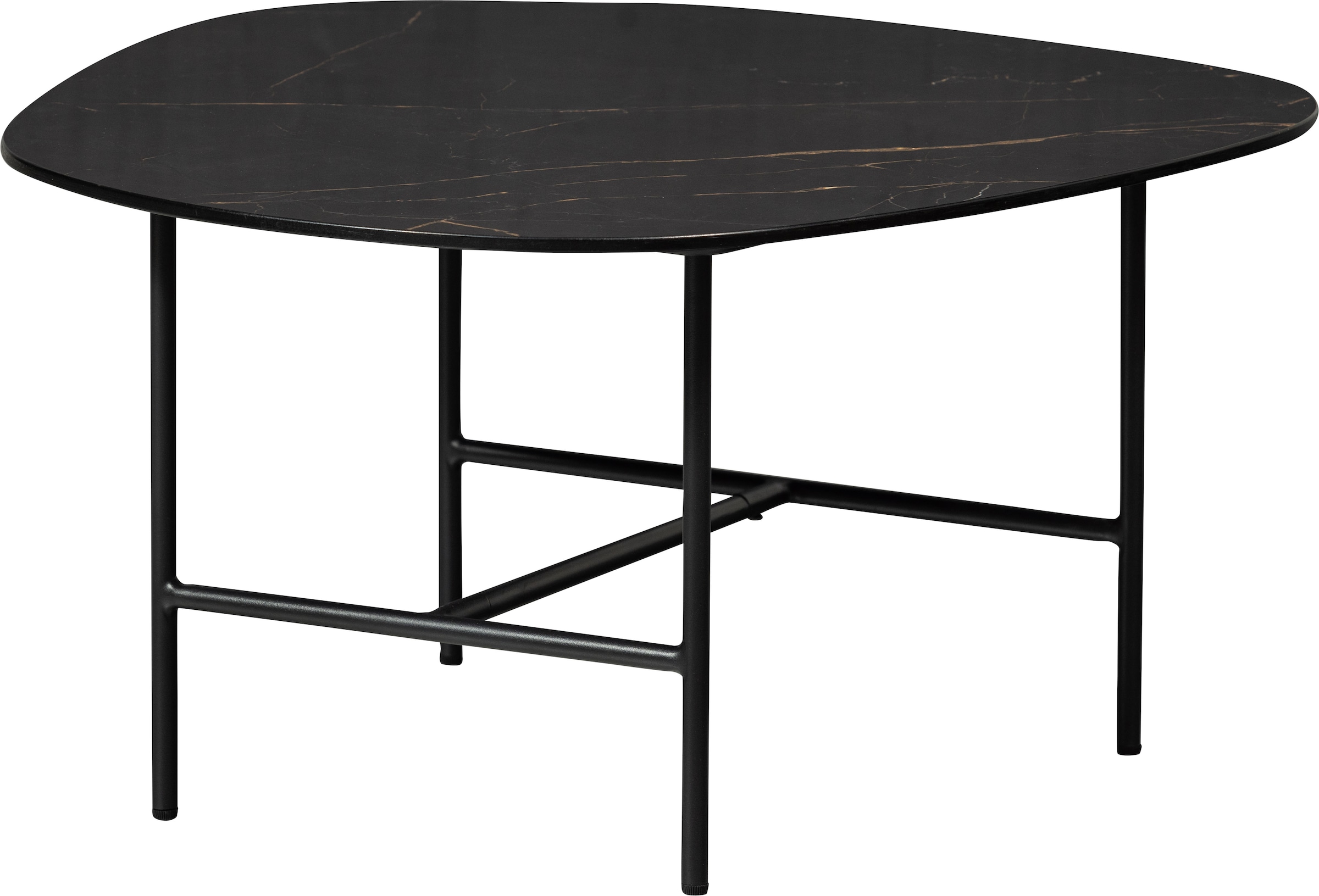 WOOOD Table basse »Vajen Porzellan-Marmorlook mit Metallgestell« H 38 x L 70 x P 70 cm, capacité 15 kg, facile d'entretien